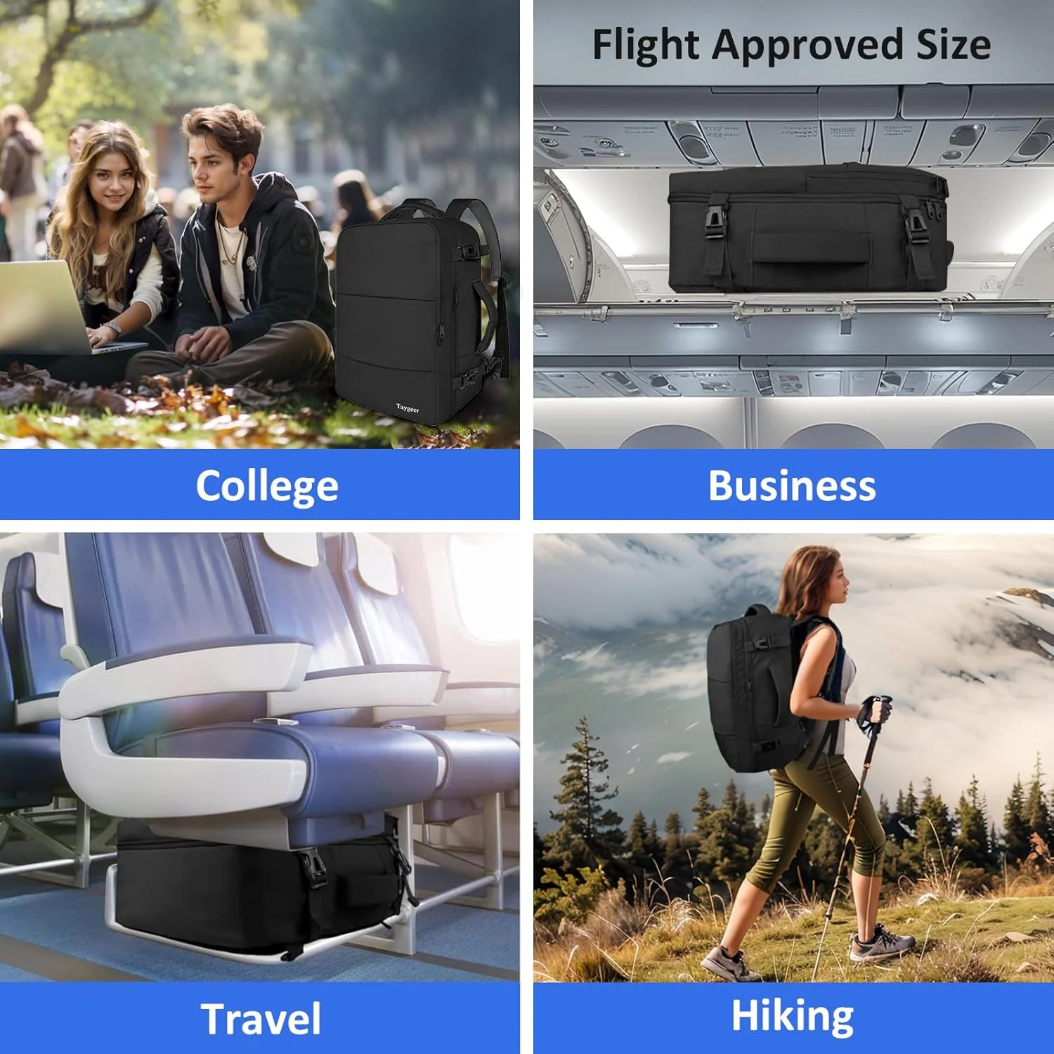 Travel Laptop Backpack for Men, Airplane Approved Travel Backpack | 15.6inc