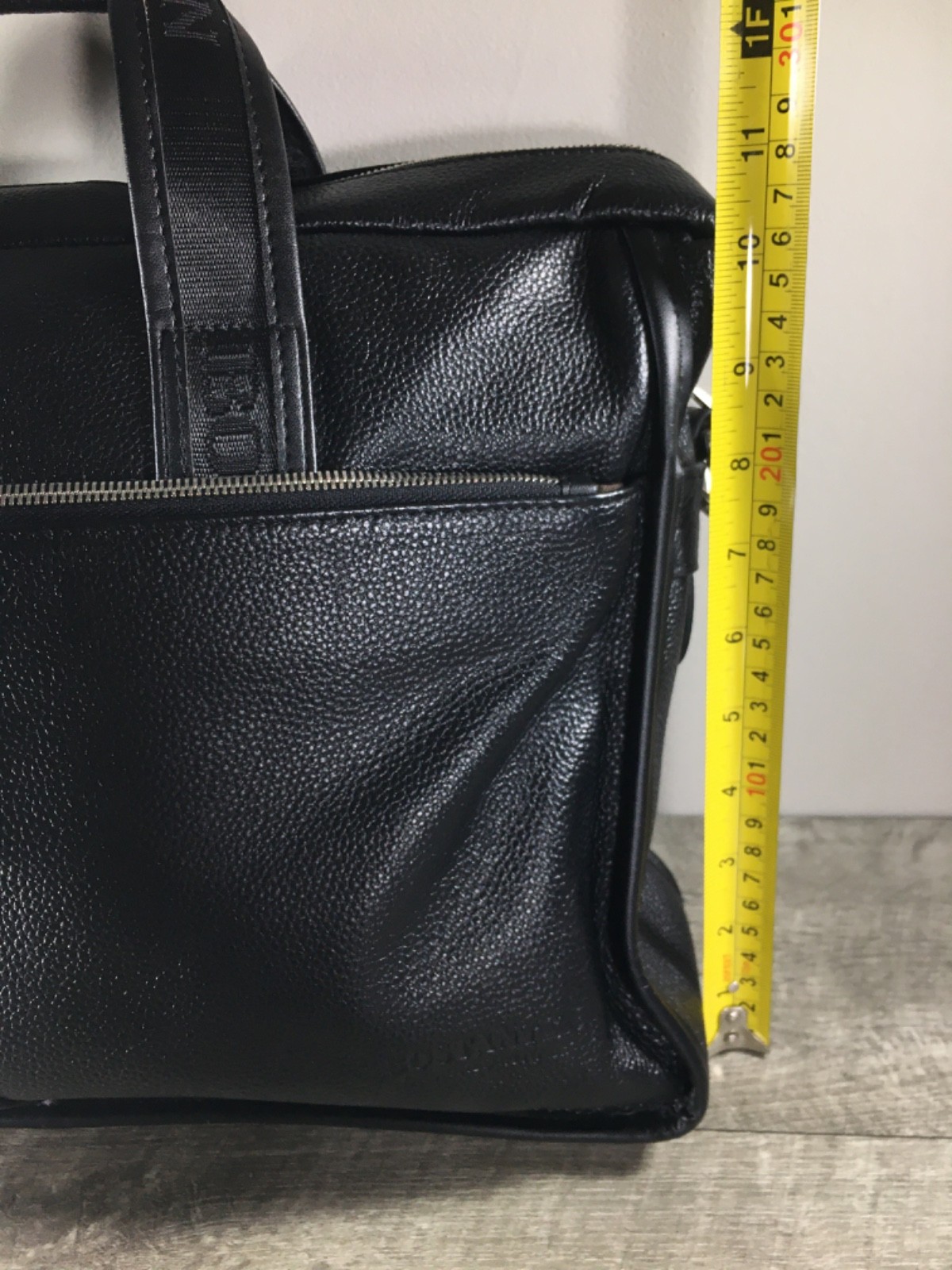 Retro Bostanten Royal 14″ Leather Briefcase Laptop Computer Black Shoulder Bag
