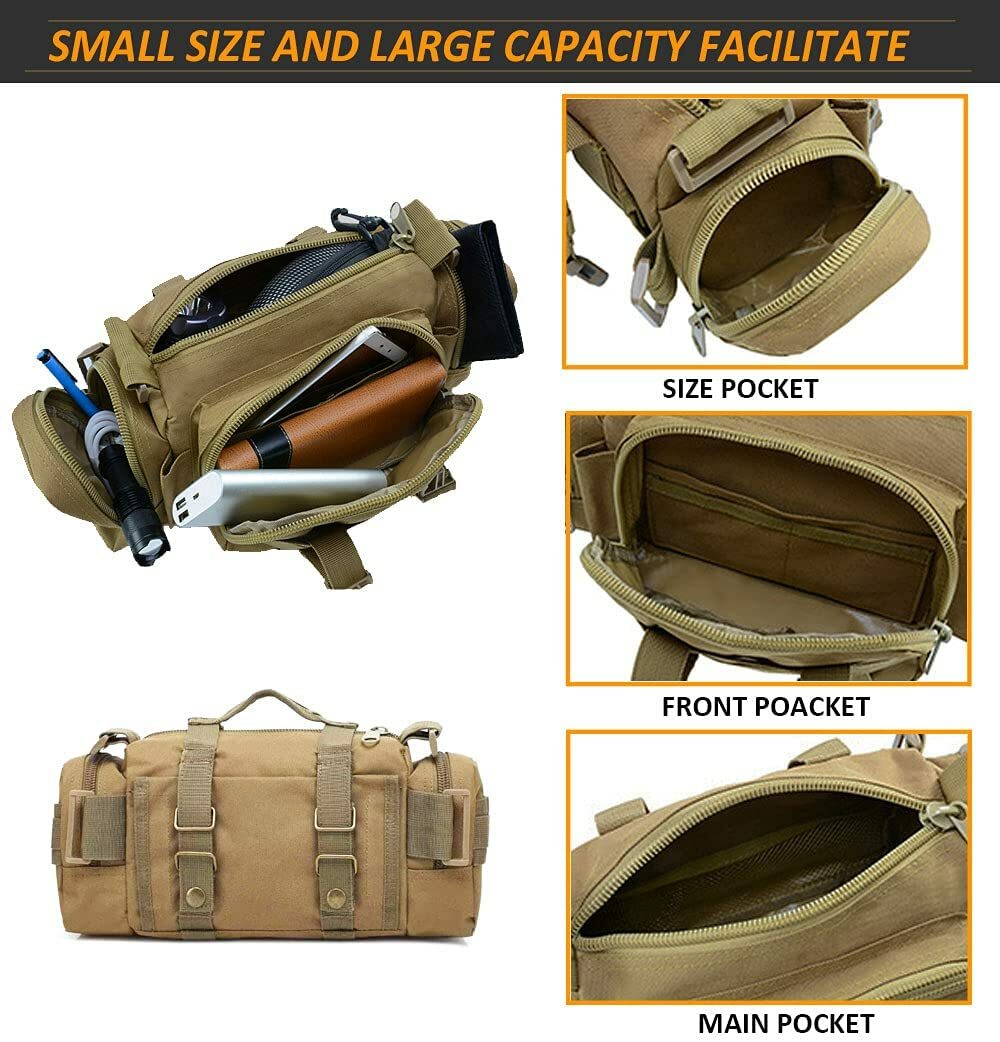 Outdoor Military Tactical Waist Pack Waterproof Camping Hiking Backpack Pouch US