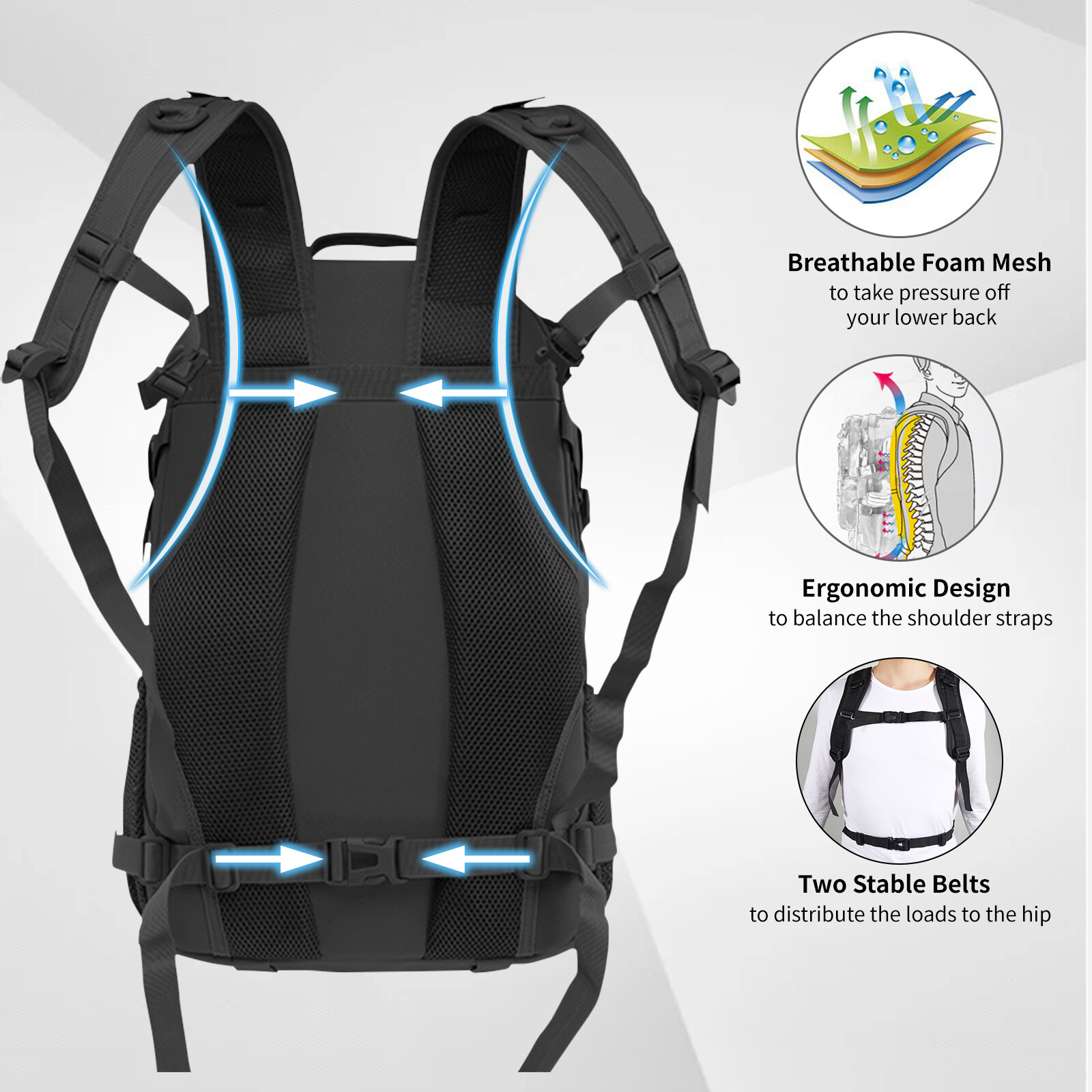 Men Women 17.3” Backpack Bookbag For School Travel Laptop Rucksack Zip Bag