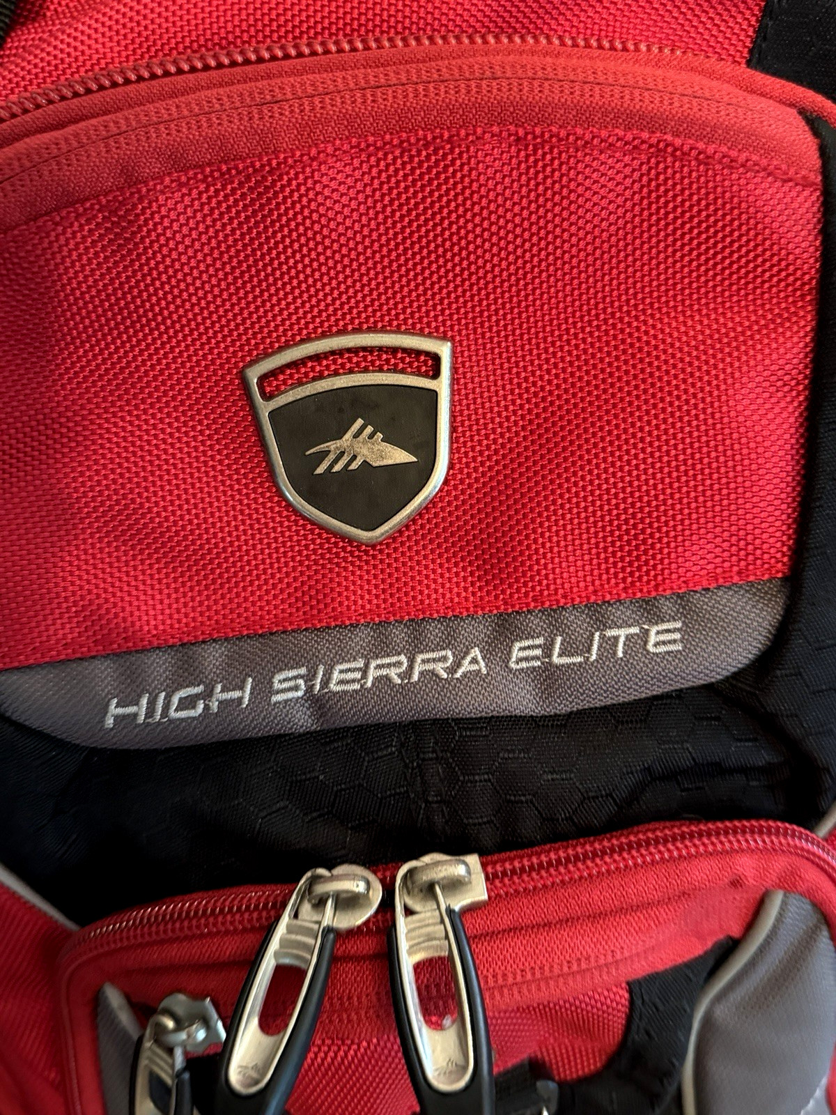 High Sierra Elite 17″ Laptop Backpack Business Travel Tech Bag Red/Gray Black