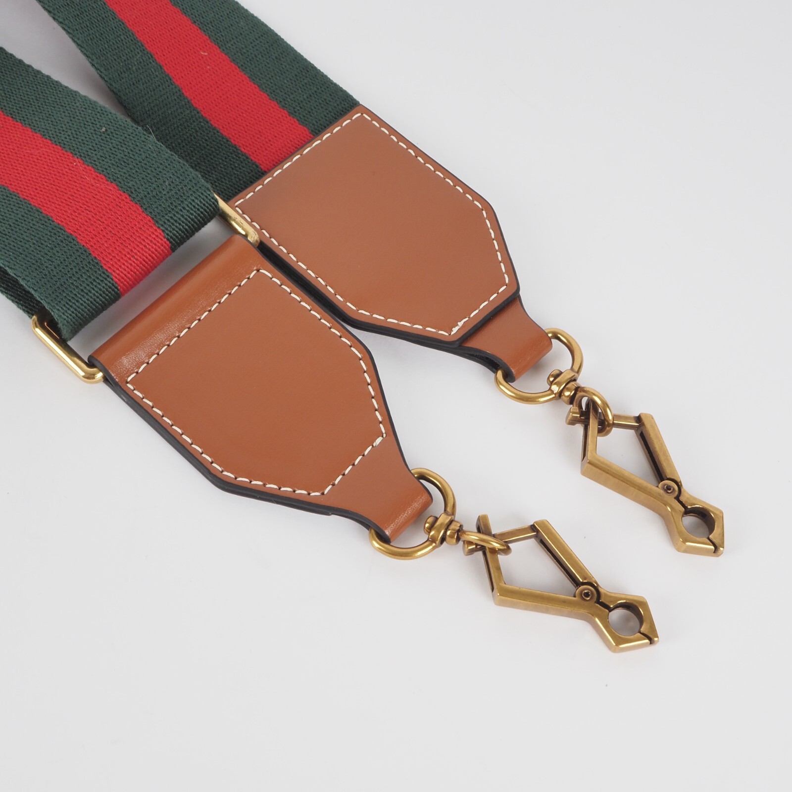 Shoulder Strap Crossbody Web 5 / 82-125 cm Leather Gold Compatible with GUCCI