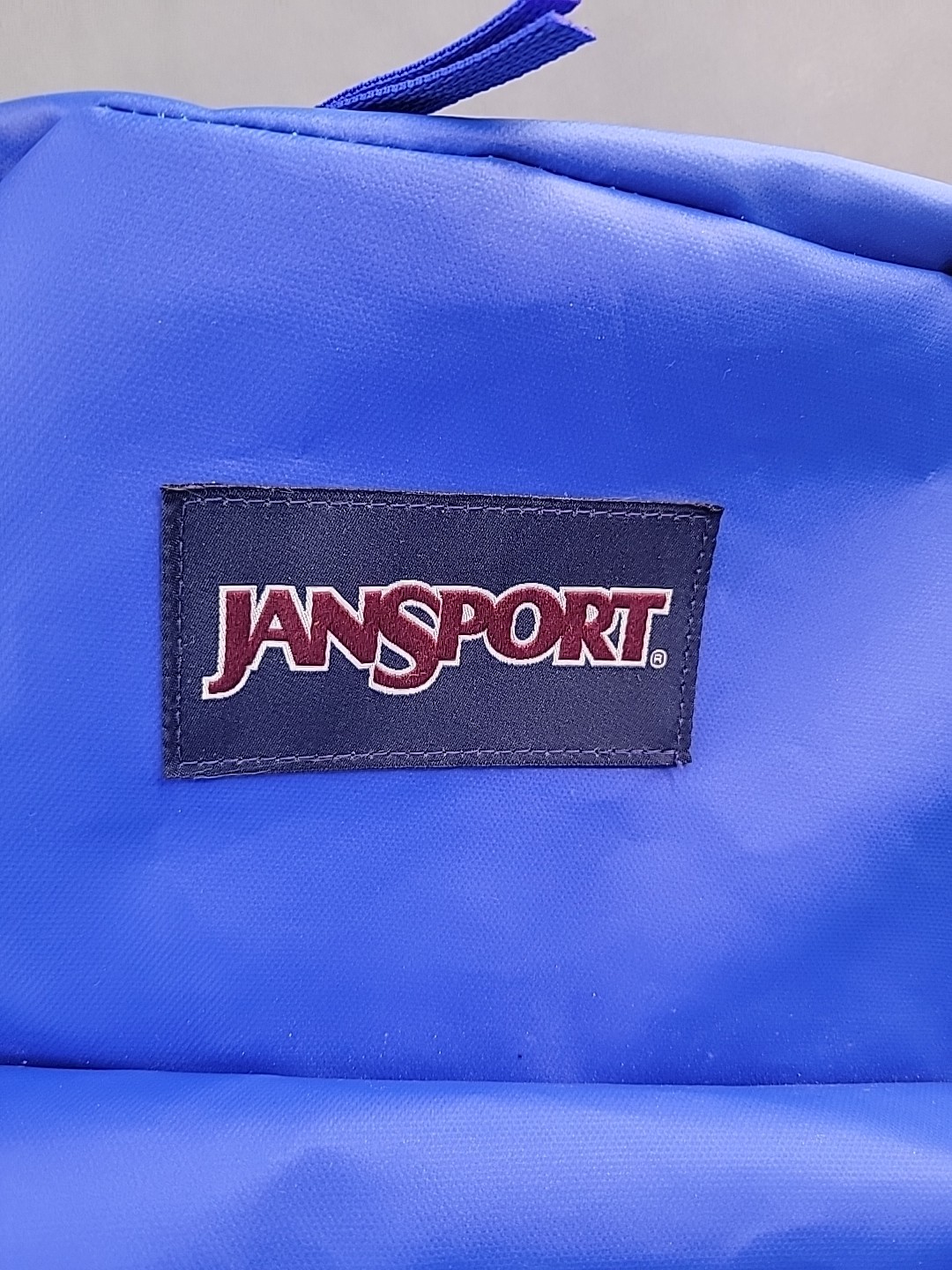 RARE JanSport Coated Royal Blue Backpack Hyperbreak Bag Water Bottle Holder