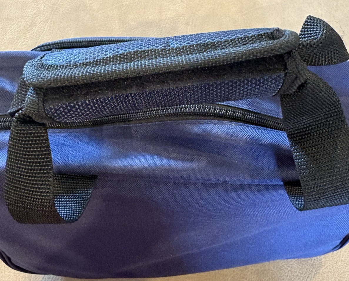 JEEP Authentic Blue Messenger Bag Carry On Travel Tote With Handle Strap
