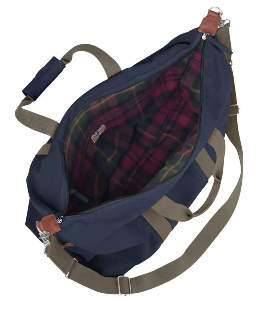 Vintage LL Bean Field Canvas Duffel Weekend Bag Navy Shoulder Strap Bag USED