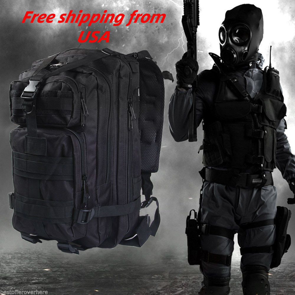 Outdoor Military Molle Tactical Backpack 30L Rucksack Camping Bag Travel Hiking