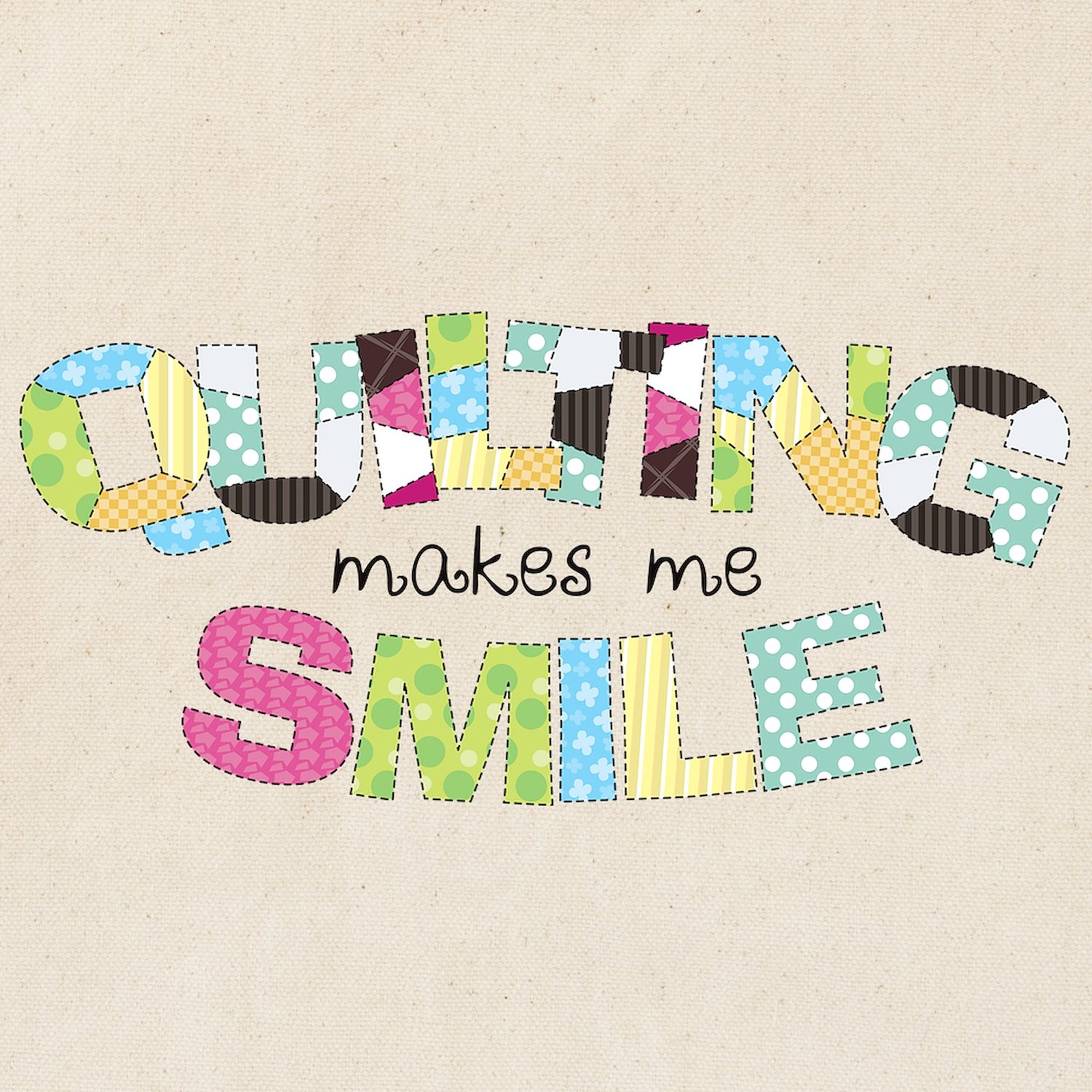 CafePress Quilting Makes Me SMILE! Tote Bag (576857291)