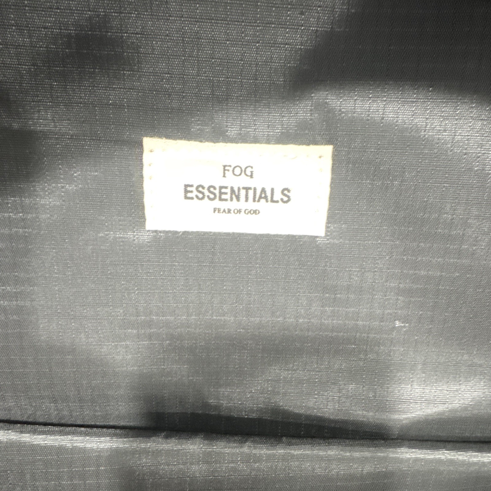 Fear of God Essentials Black Medium Backpack Zip Closure, Outer Pockets
