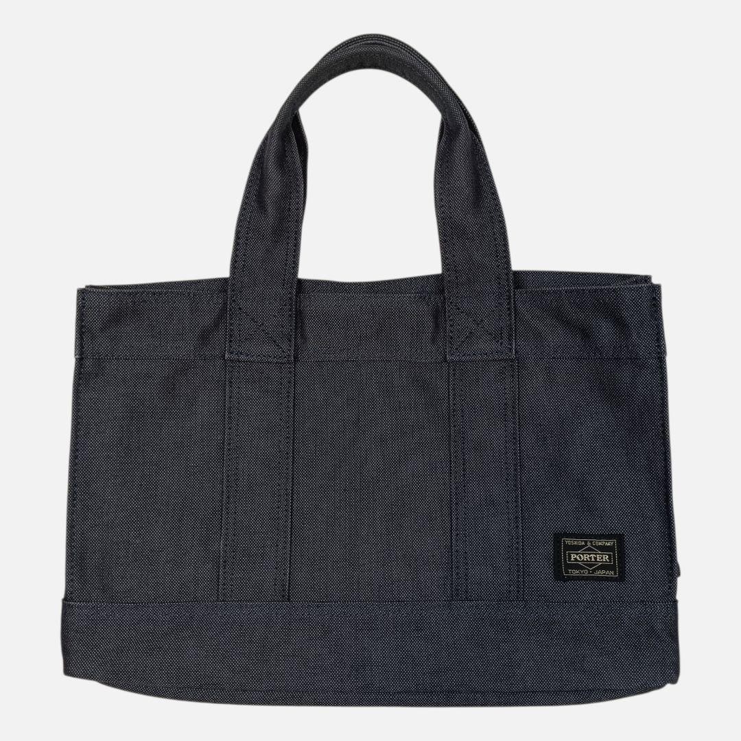 Authentic Porter Yoshida Canvas Cotton Tote Bag Navy 22cm x 33cm x 13cm Excellen