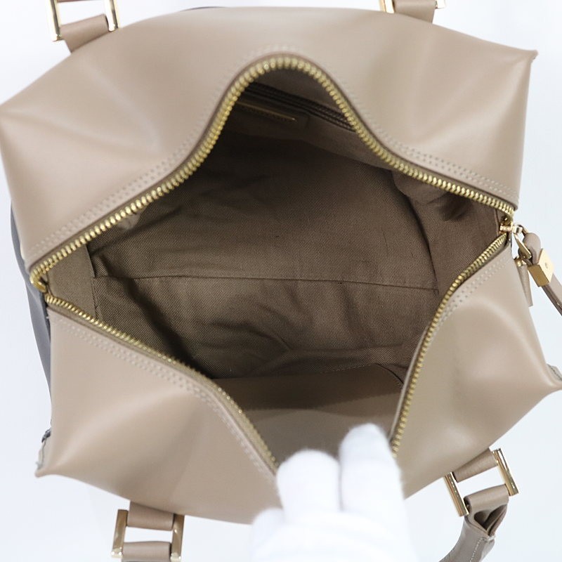 Gianni Notaro Carol J. / Square Bicolor Handbag Gray Beige