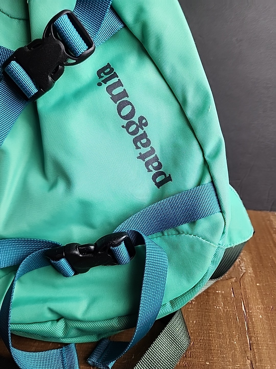 Patagonia Crossbody Sling Strap Backpack Blue/Teal Hiking Travel Outdoor-Read!