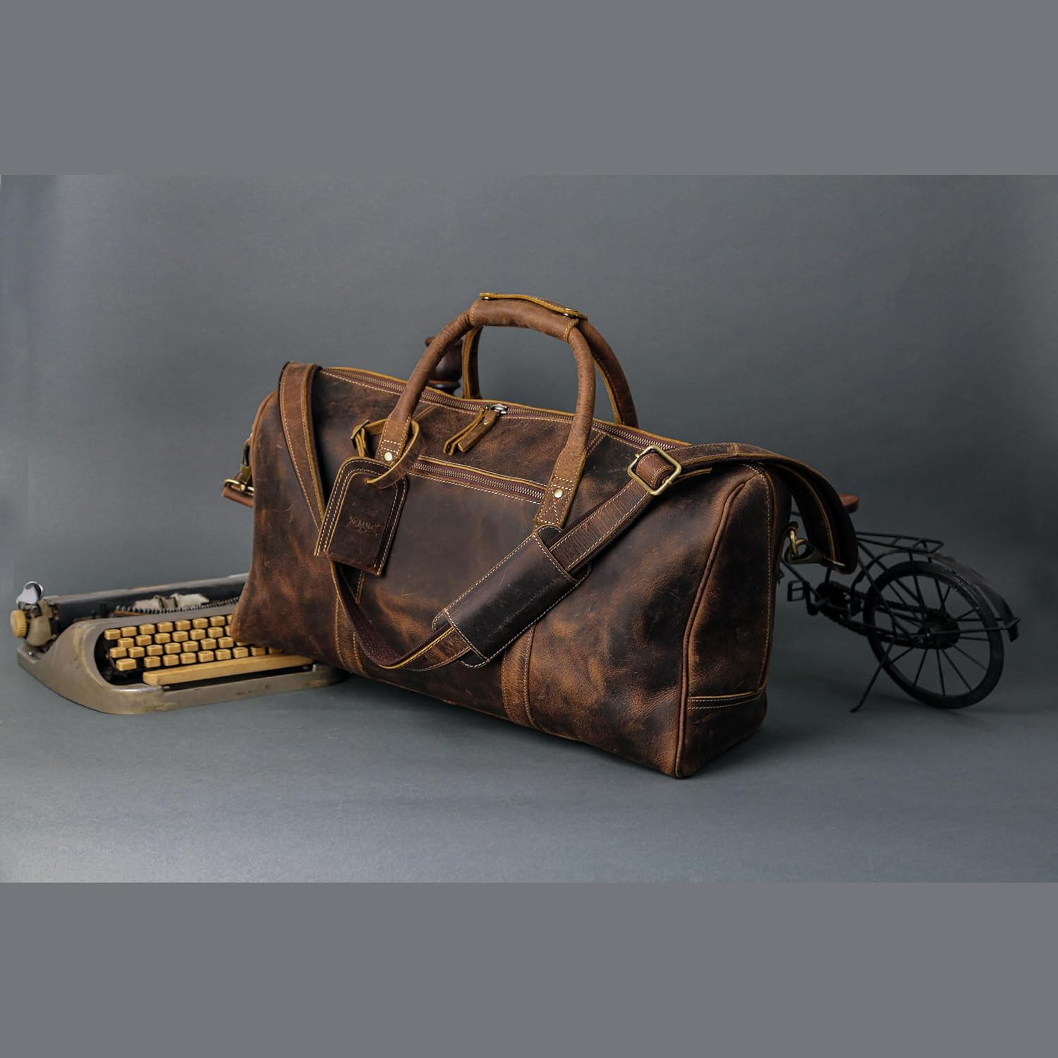 Chic Leather Duffle Bag for Travel, Gym & Weekend Getaways – Cabin Size