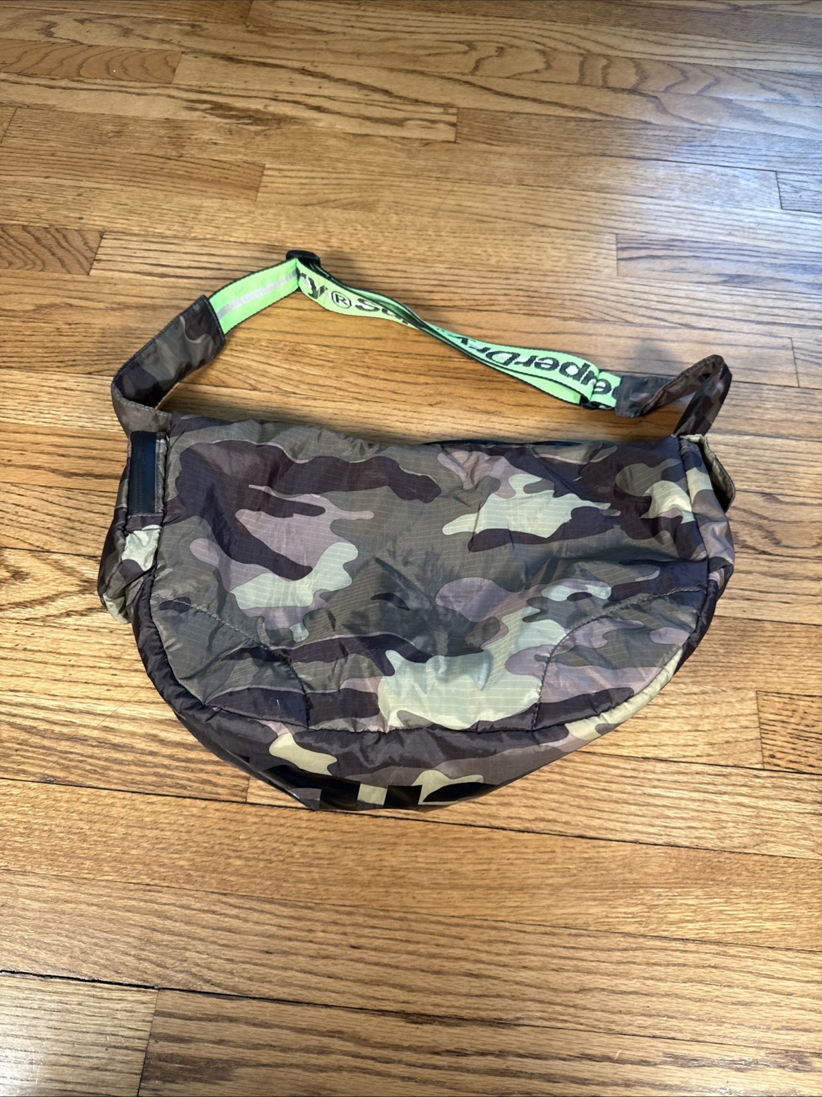 SuperDry Sling Messenger Bag Camouflage Gray Camo Medium Size