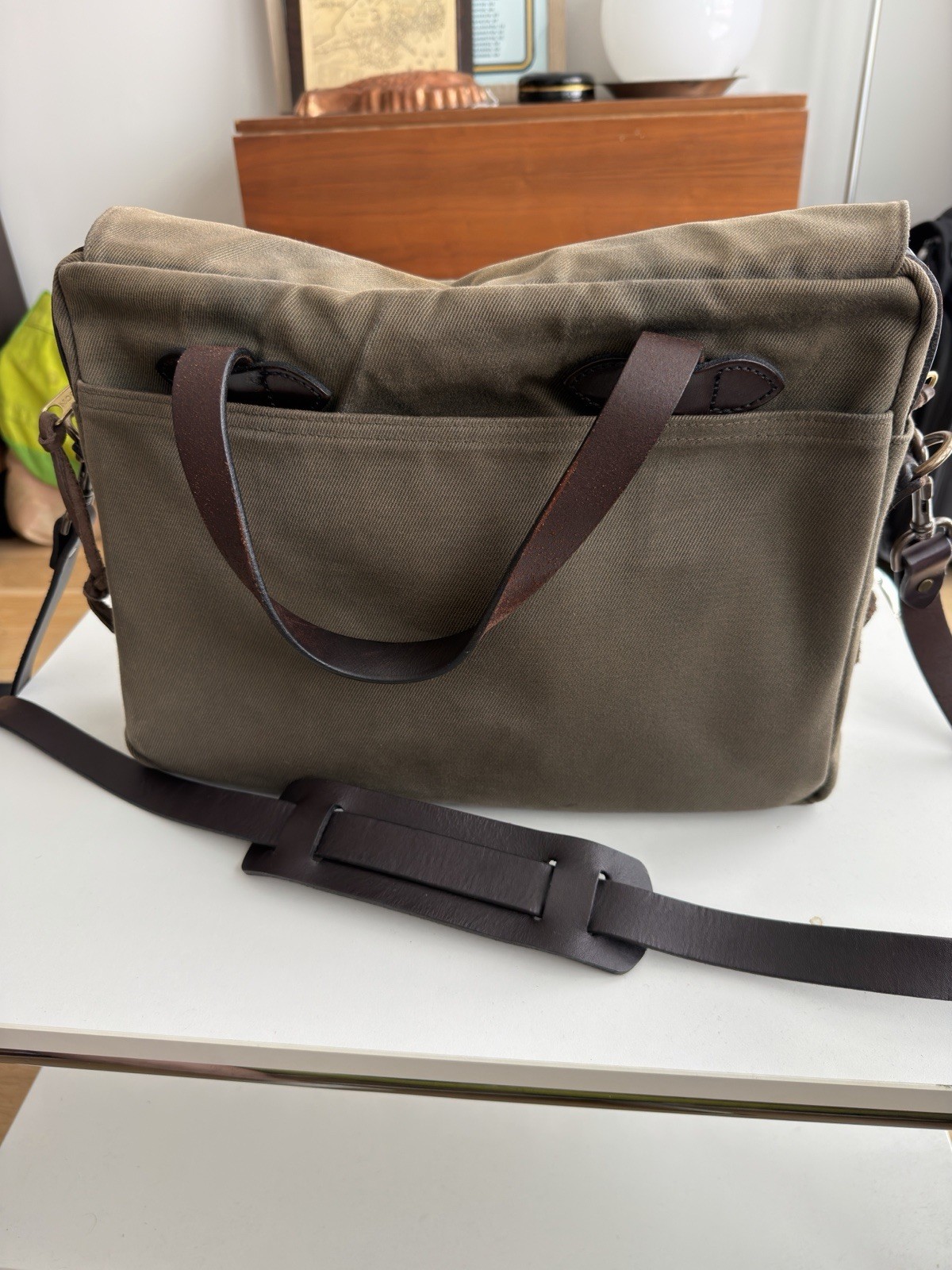 Filson Original Briefcase Otter Green Rugged Twill