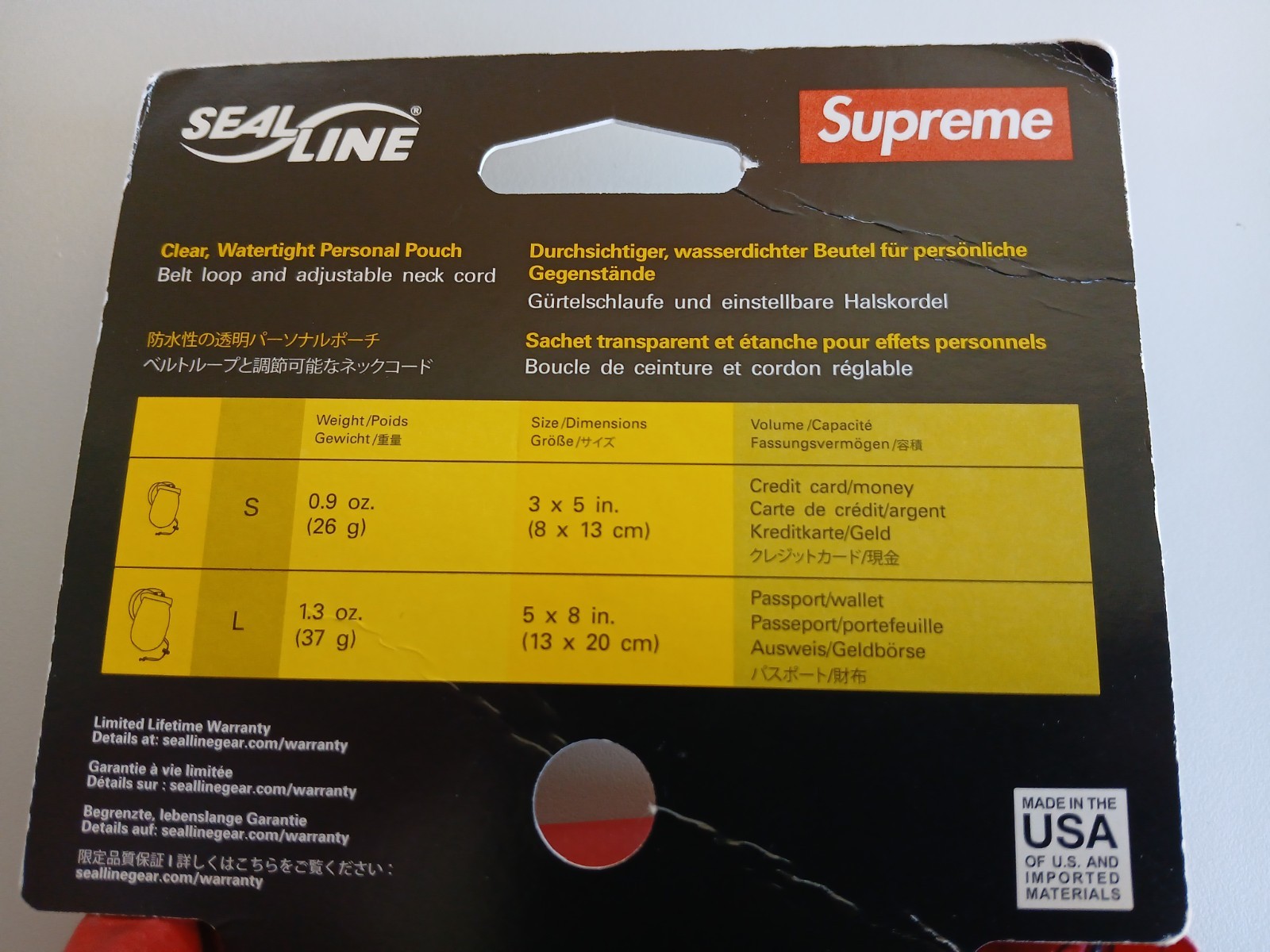 Supreme SealLine See Pouch Large Red Waterproof Personal Pouch SS18 Brand New