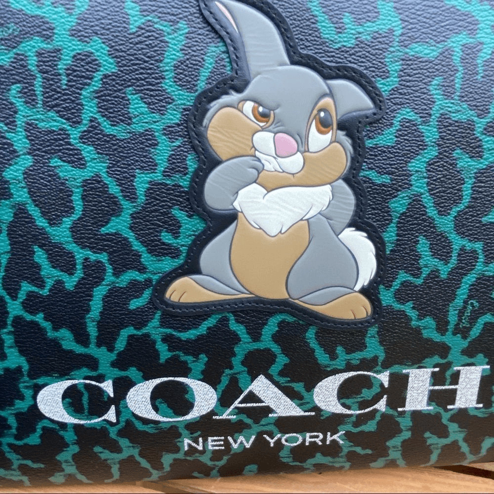 Coach Disney Thumper Animal Print Large Zippered Sleeve IPad Pouch Bag NWT