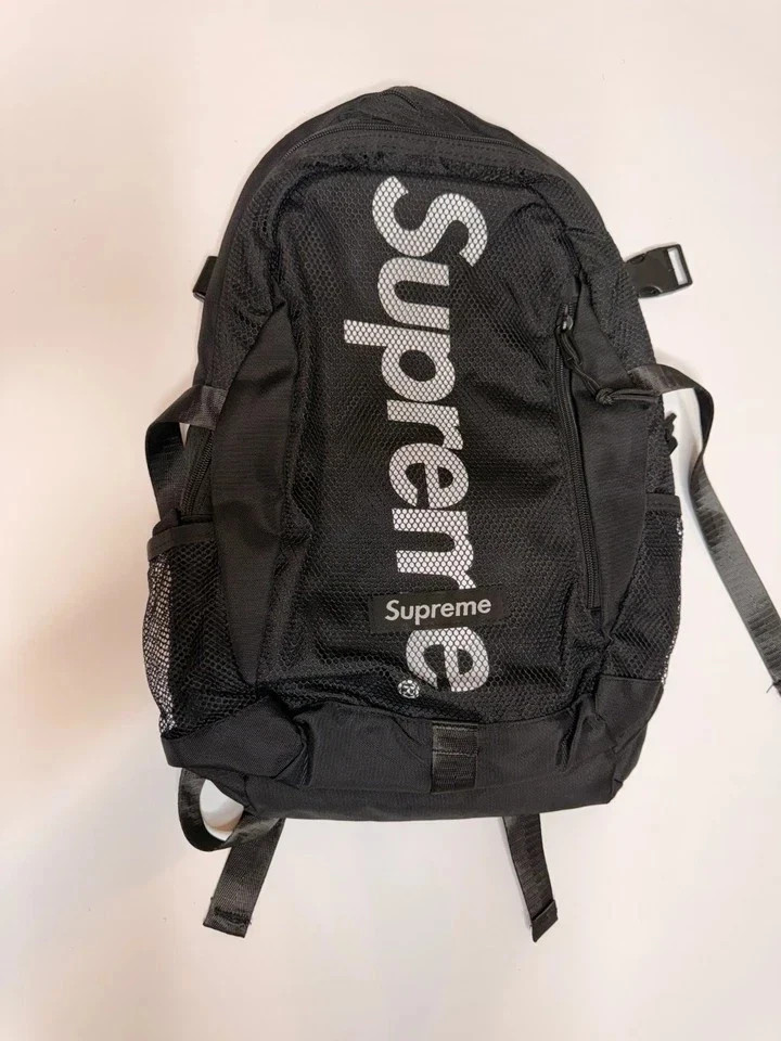 Supreme Mesh Backpack SS20 Black One Size 3M Reflective Logo