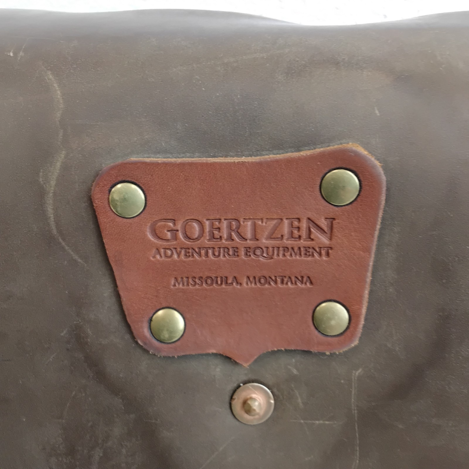 Goertzen Adventure Equipment Leather Field Bag Brown Montana Handmade #J5743