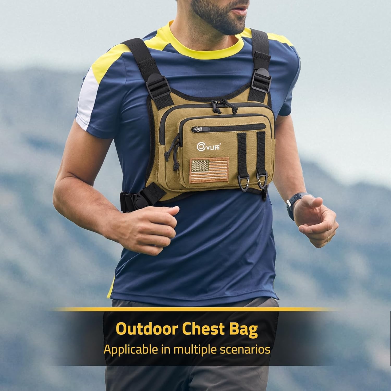 Hunting Combat Chest Rig Bag Front Pouch Recon Kit Tactical Molle Vest Pack Bag