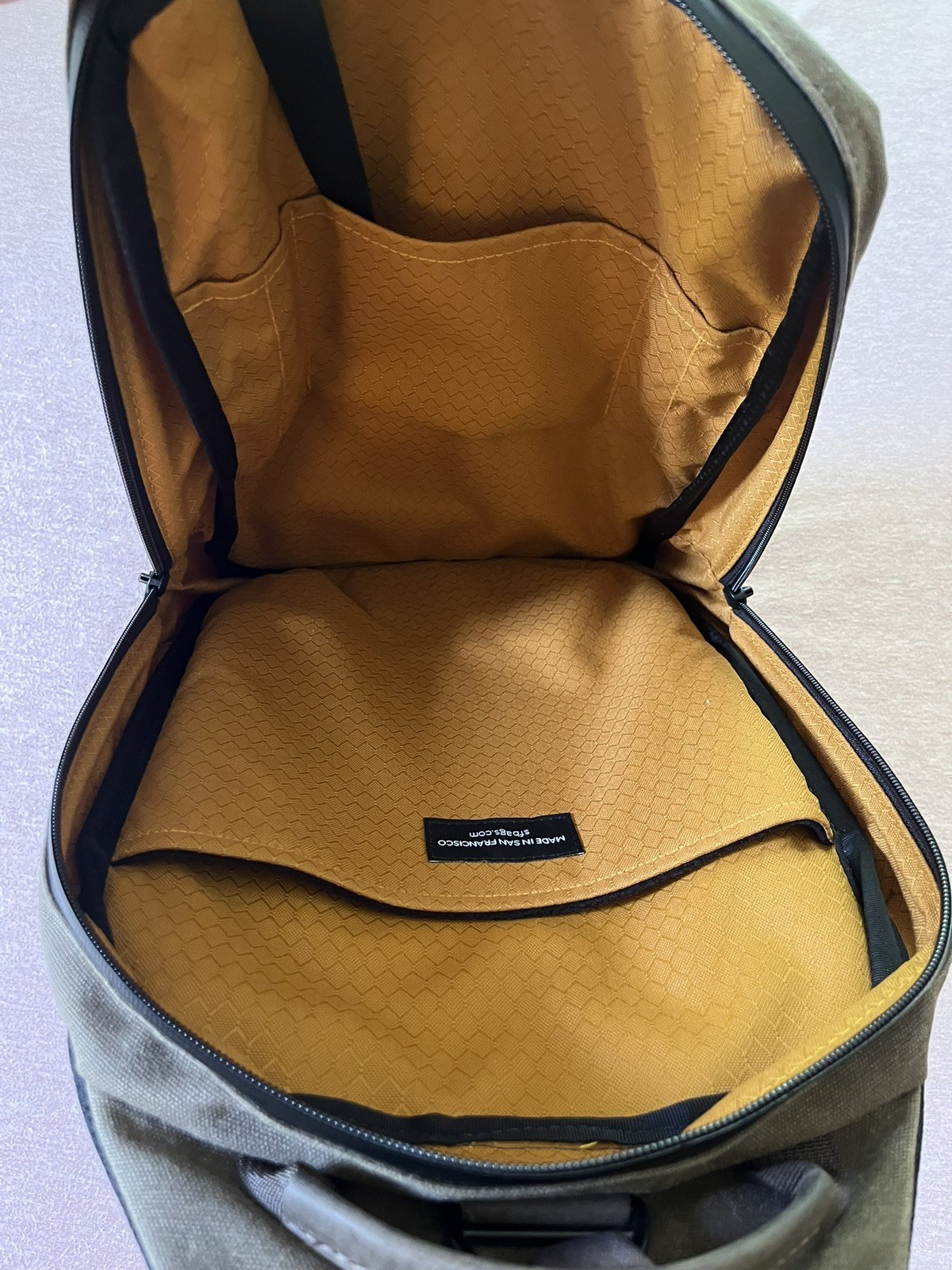Waterfield SF Sutter Tech Sling Canvas Leather Messenger Shoulder Laptop Bag