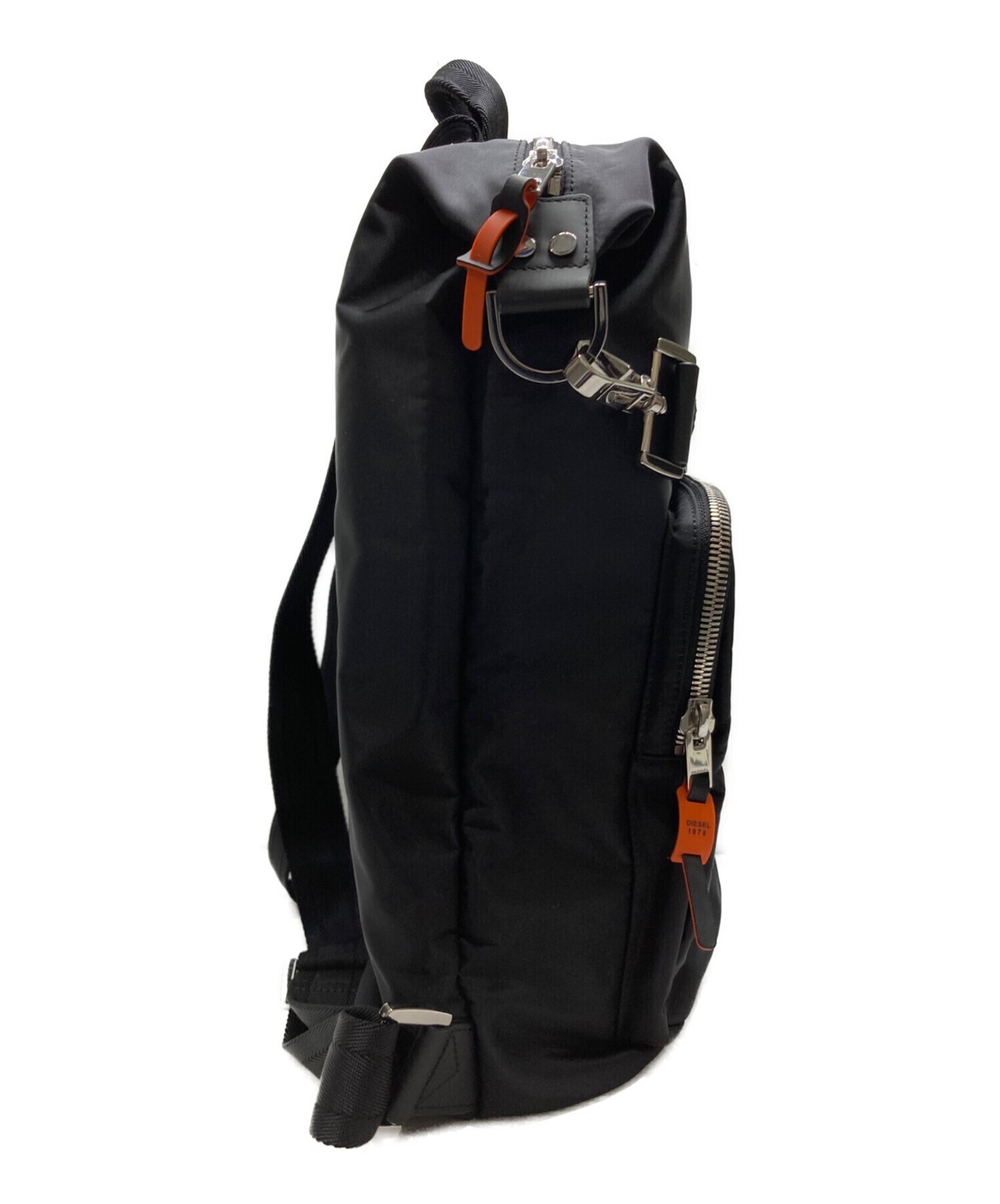 DIESEL Black 2 Way Backpack Men Polyurethane X06441 PRO27 Auth
