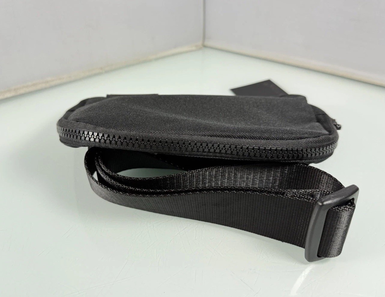 Bronxton BX Crossbody Black Nylon Waist Travel Gym Bag Small Pouch, Unisex NEW