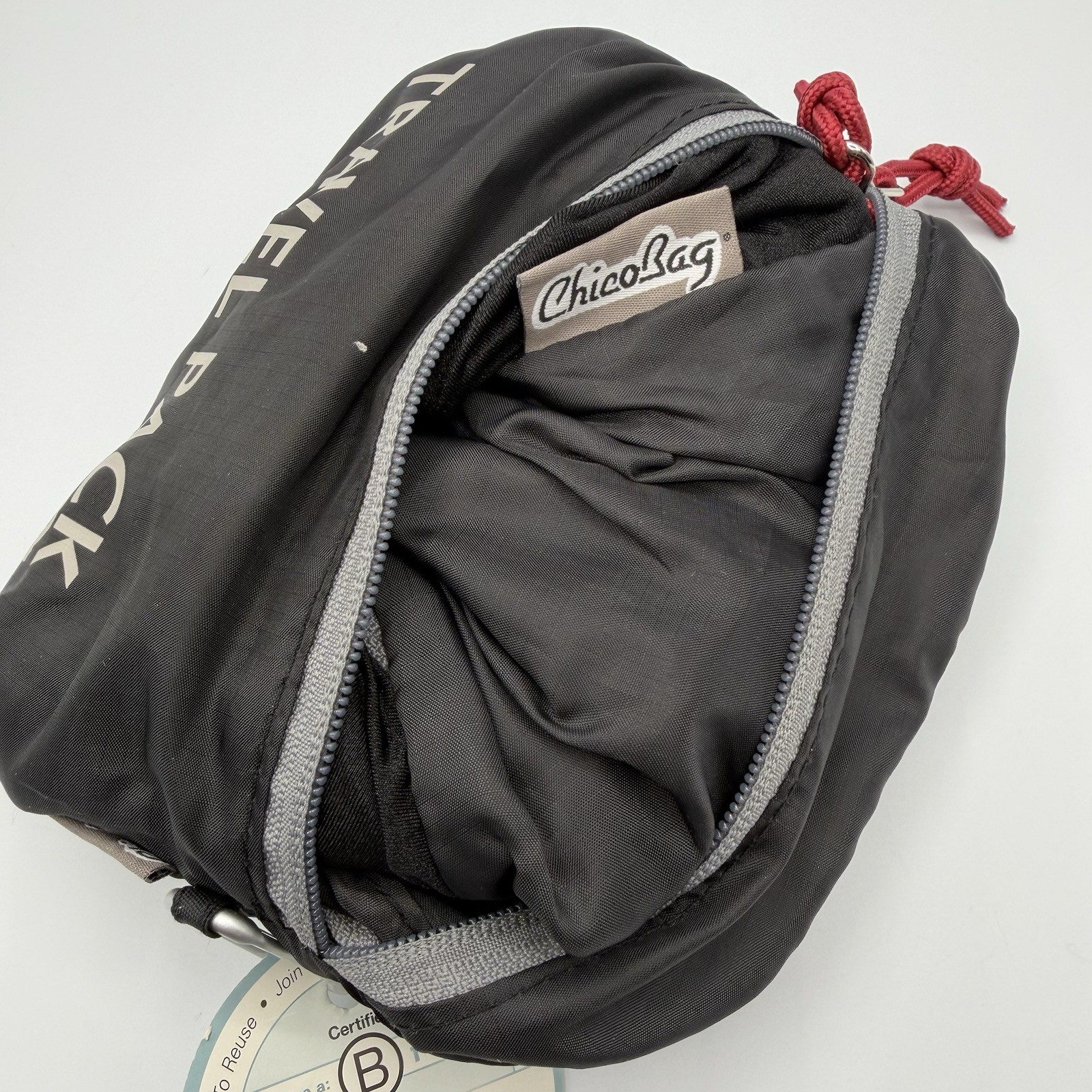 ChicoBag Travel Pack (rePETe + Refine) Compact Recycled Backpack Eco-Friendly