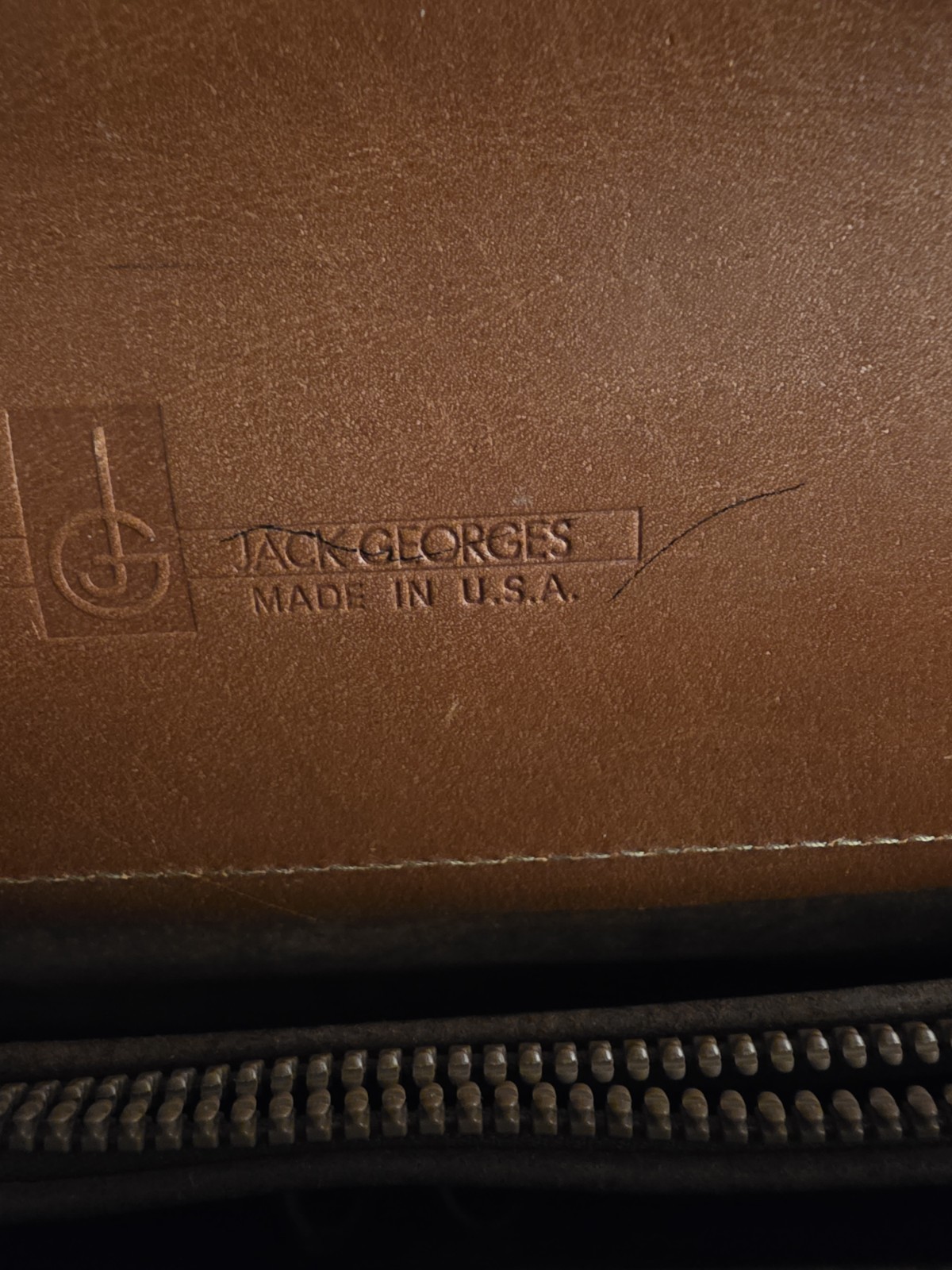 Vintage Leather JACK GEORGE Professional Business Lawyer Briefcase Bag Mens