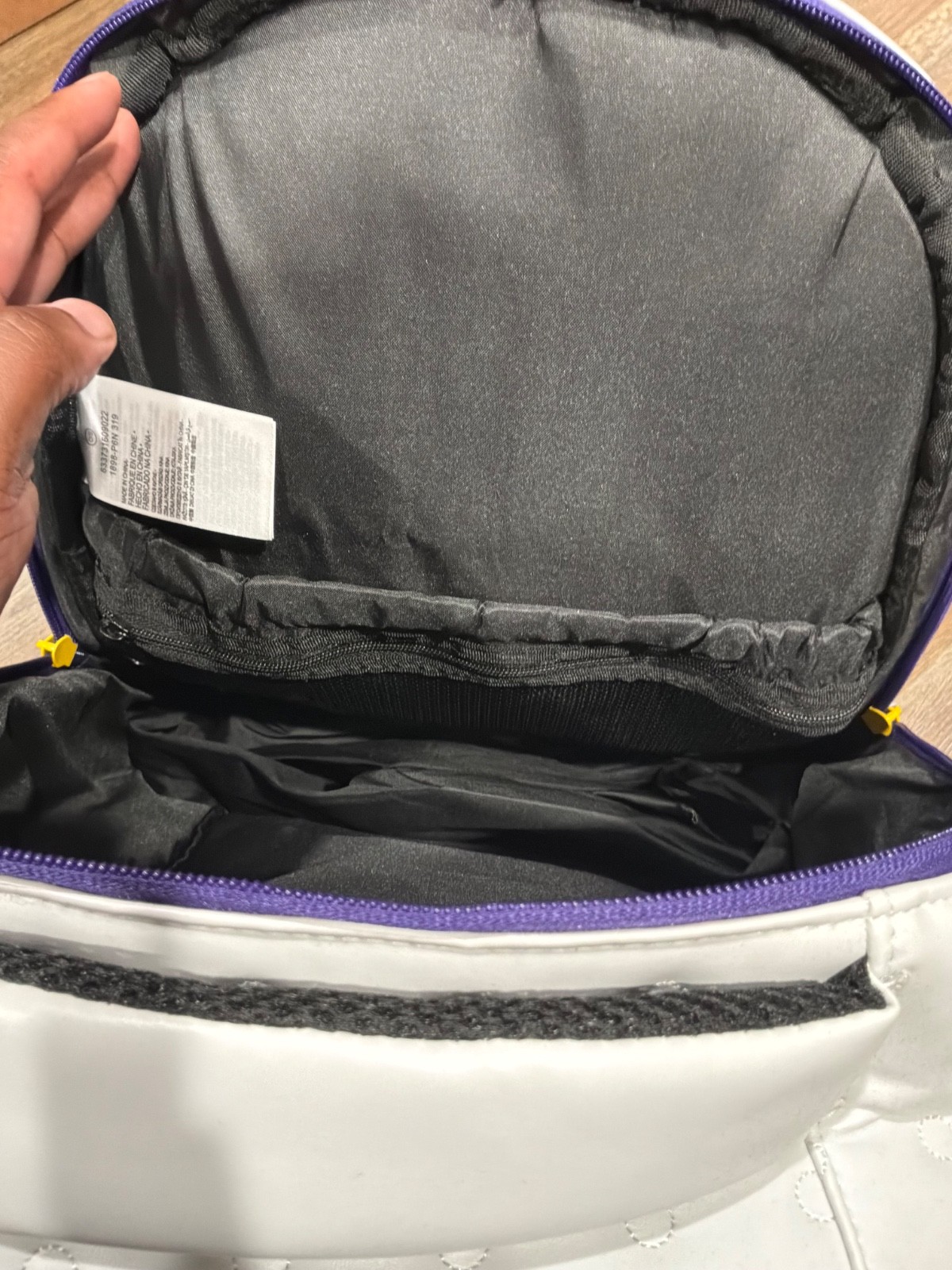 NWT NIKE Air Jordan Retro 13 Backpack White/Purple Lakers One Size 9A1898-P6N