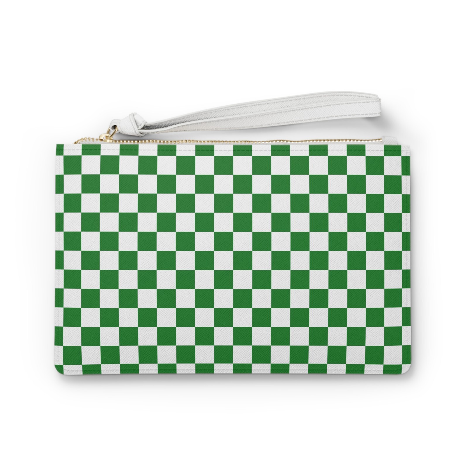 Checkerboard Clutch / Pouch – Vegan Leather – 9.5″ x 6.5″ x 0.2″ – New With Tags