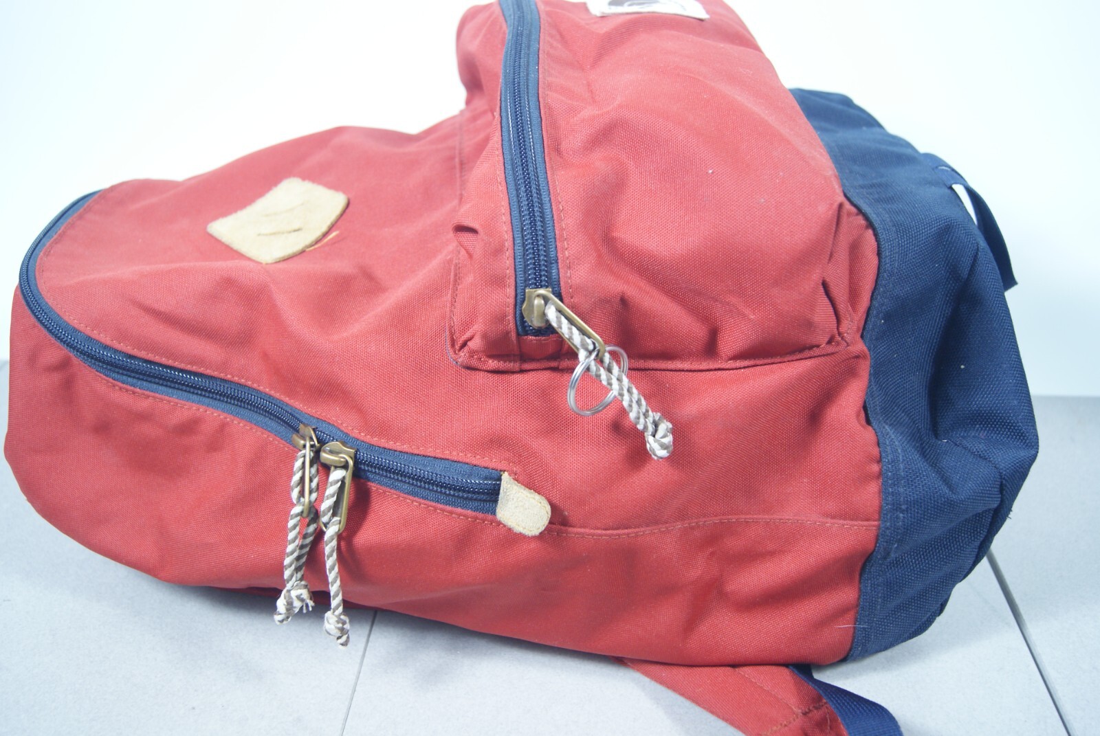 Vintage The North Face Day Pack Teardrop Backpack Brown Label Red/Blue