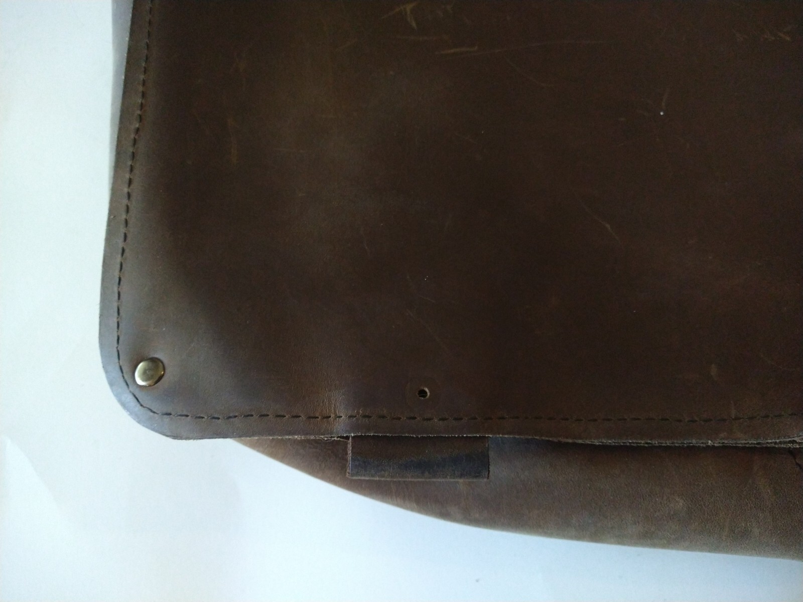 Copper River Co Brown Leather 19″ Harness Crossbody Messenger Bag Made In USA