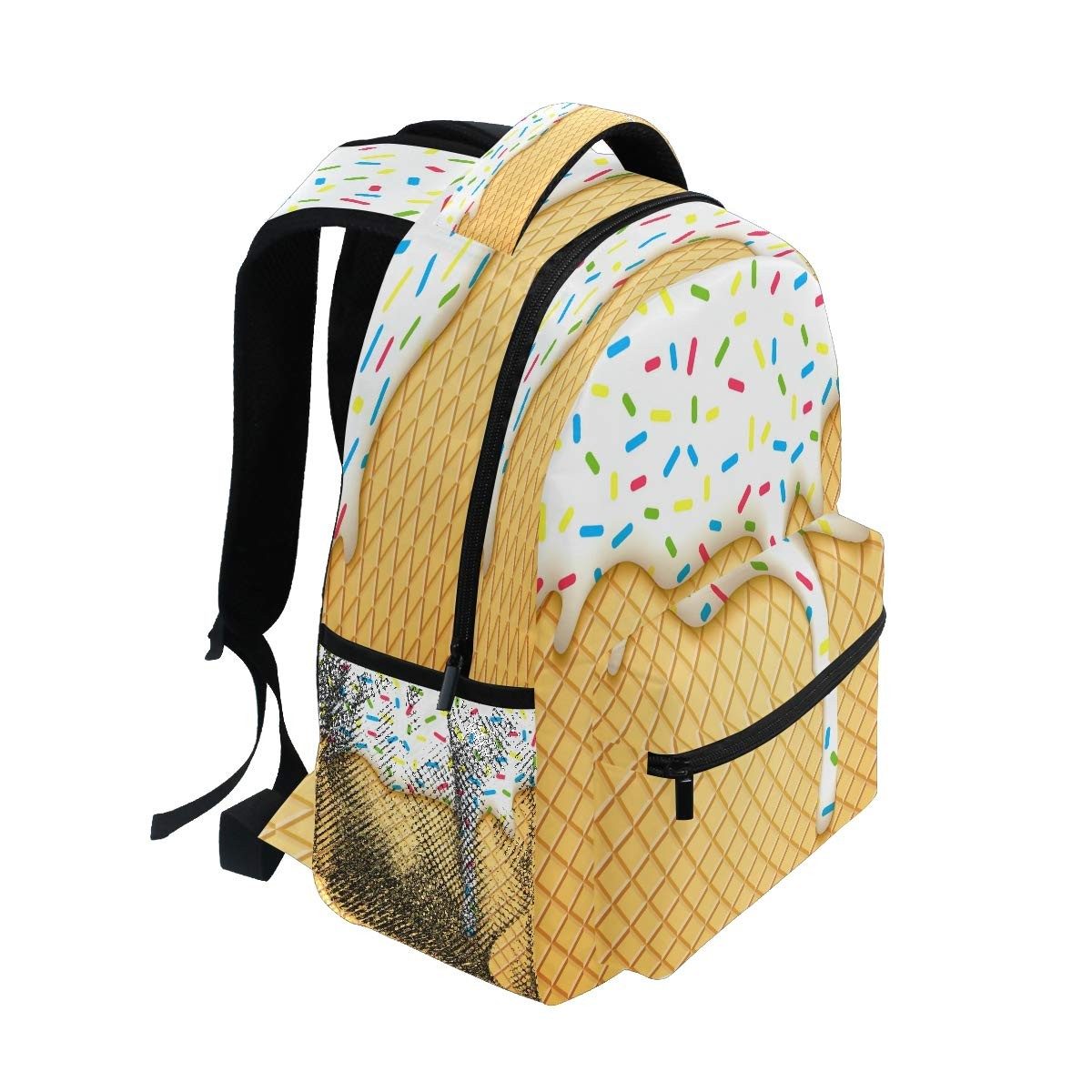 Ice Cream Cone Backpack Bookbags Laptop Boys Girls Teens Water Resistant