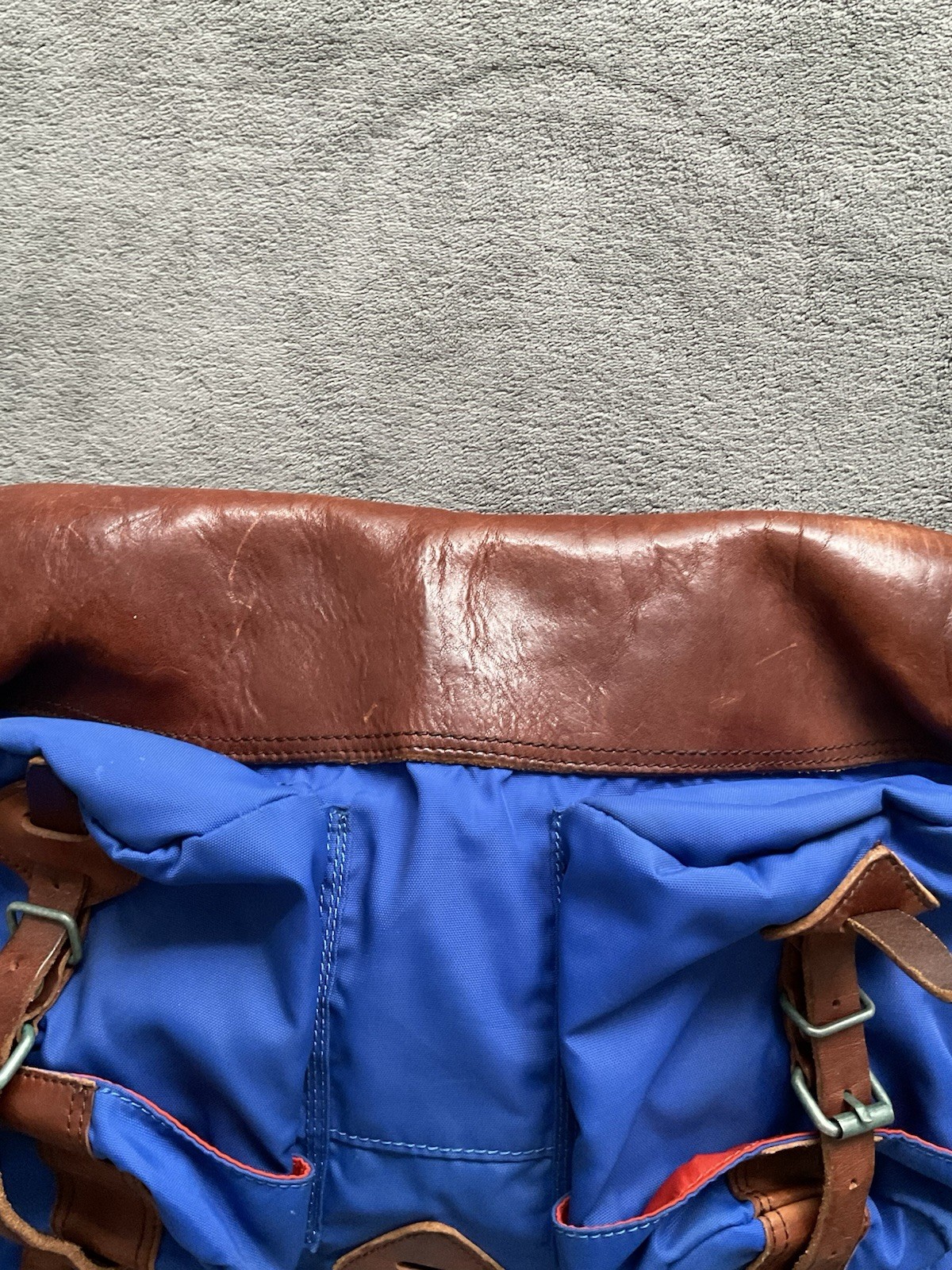 Polo Ralph Lauren Men’s Leather Trim Canvas Attache Laptop Bag Blue Rare