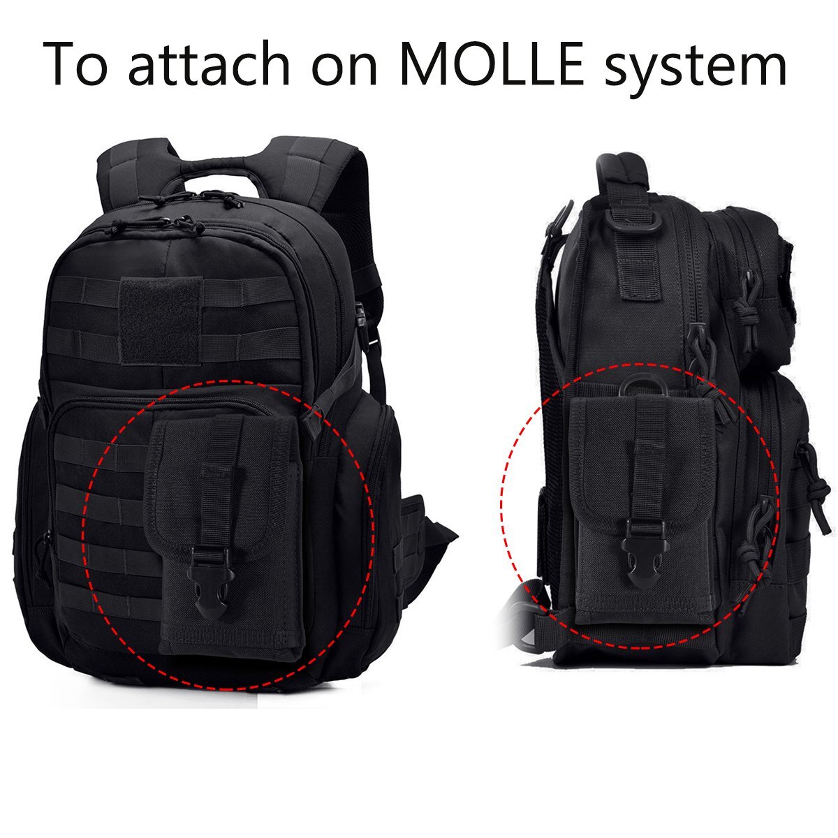 Tactical Molle Pouch Army Outdoor Utility Waist Pack Compact Cell Phone Holster