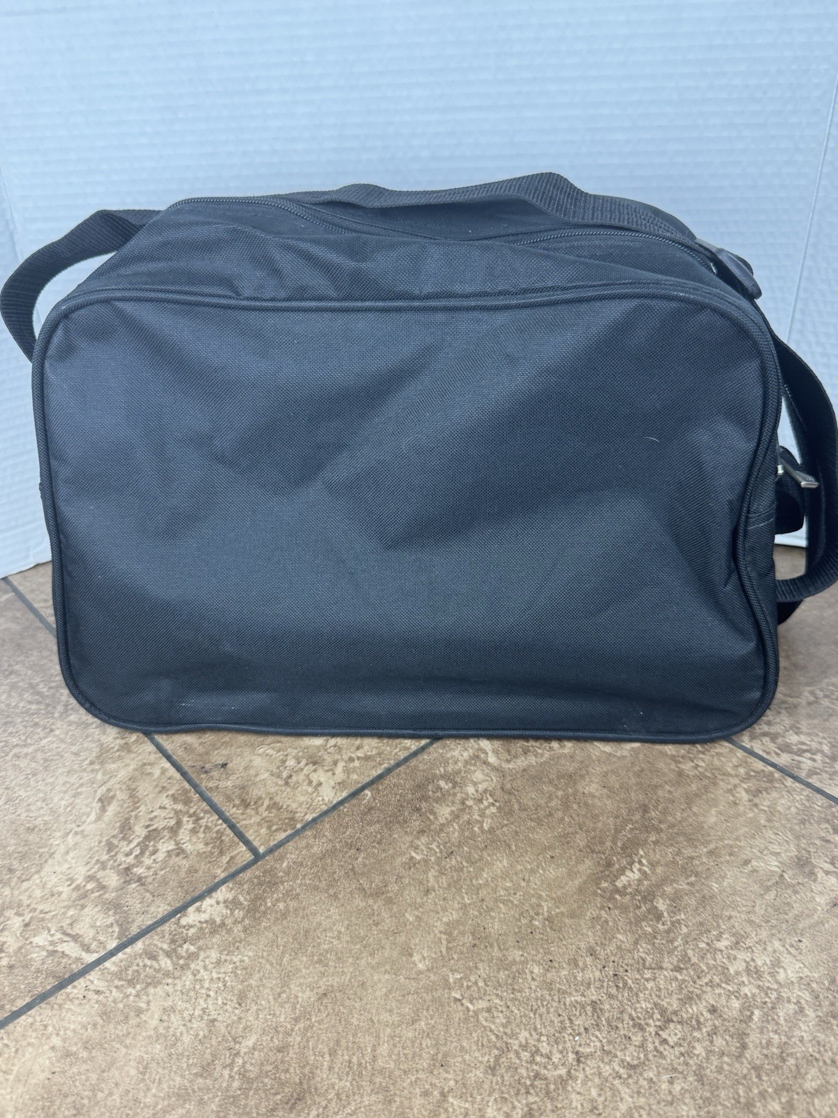 JEEP Authentic Black Messenger Bag Carry On Travel Tote With Shoulder Strap