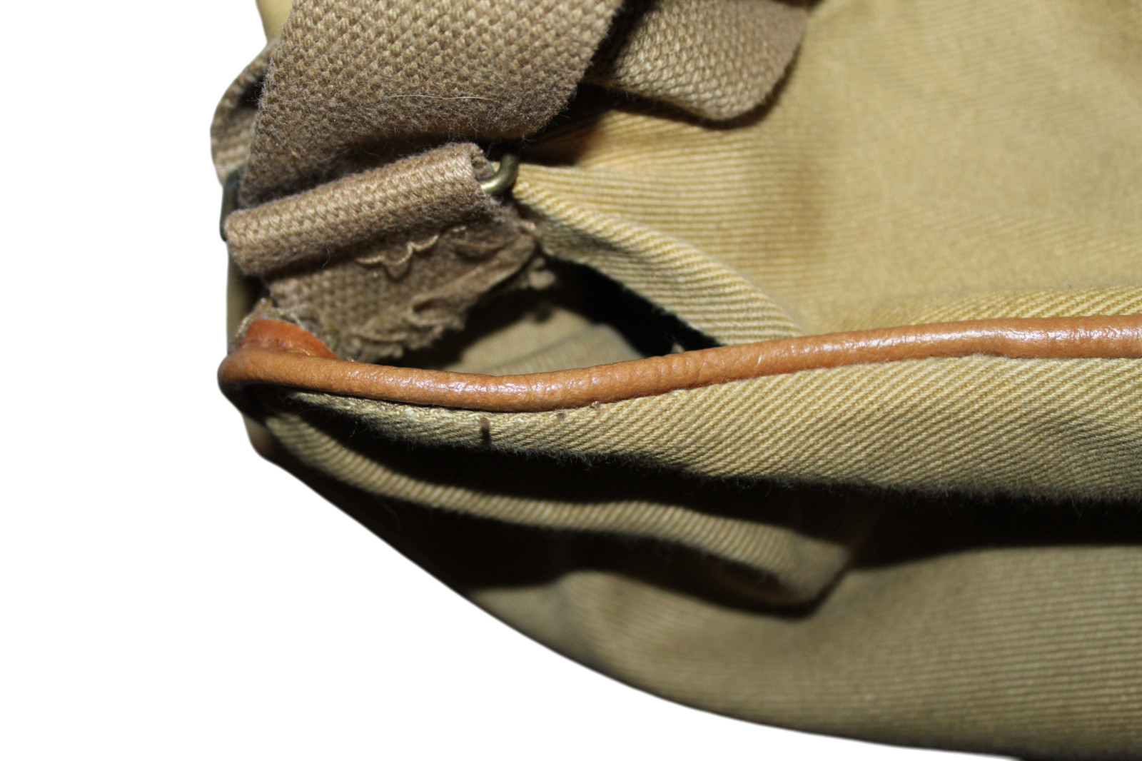 Land Rover Canvas & Leather Back Pack Olive Green Field Back Pack Needs Repair