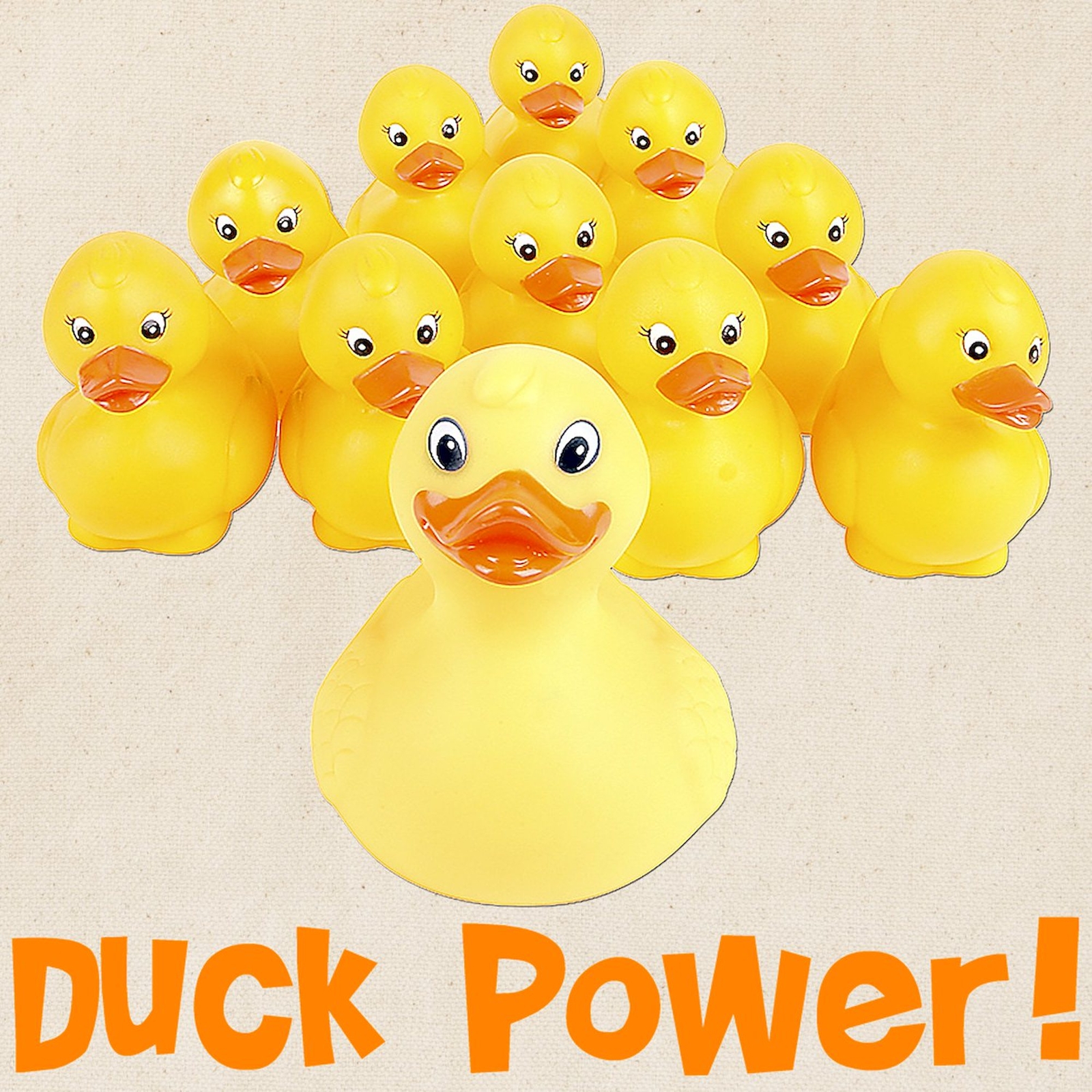 CafePress Duck Power! Natural Canvas Tote Bag, Cloth Shopping Bag (169376871)