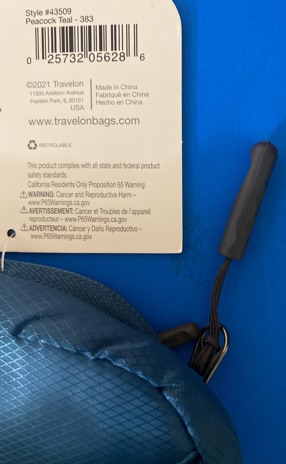Travelon World Travel Essentials Convertible Sling/Waist Pack Peacock Teal @