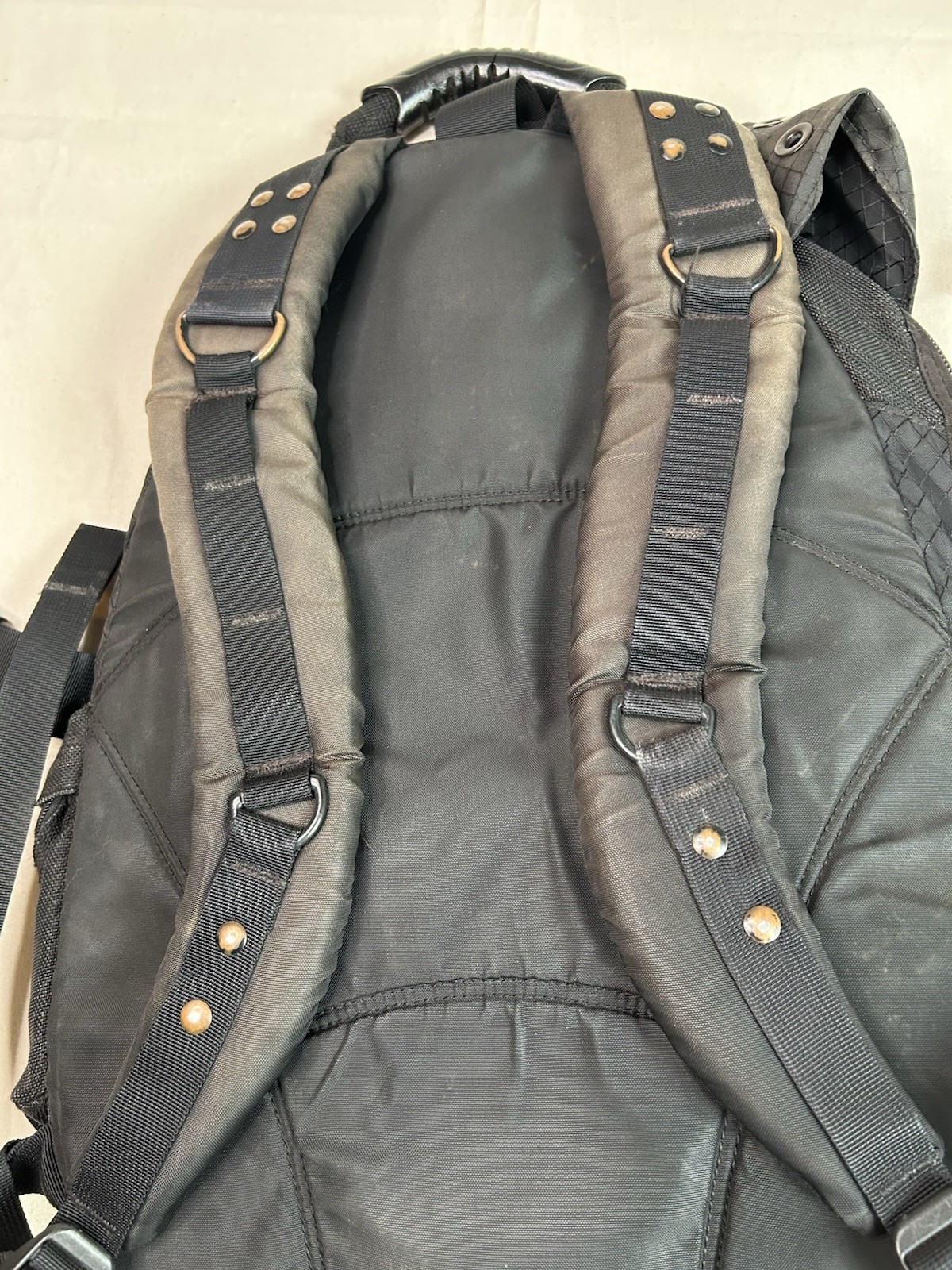 Vintage 90s Early OAKLEY Icon Backpack Black Gorpcore READ WORN