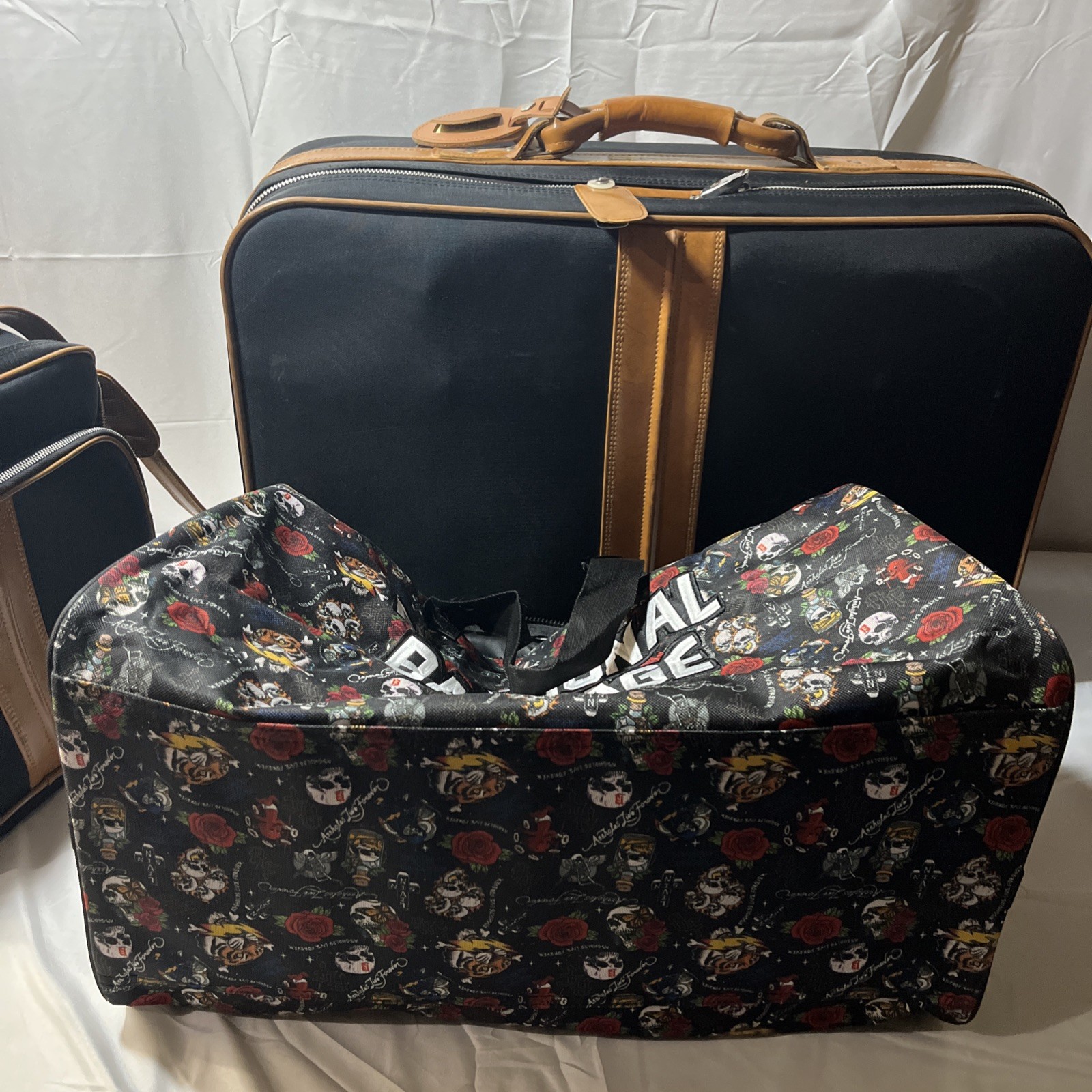 A**holes Live Forever Emotional Baggage Duffel Bag Skull Bottle All-Over Print
