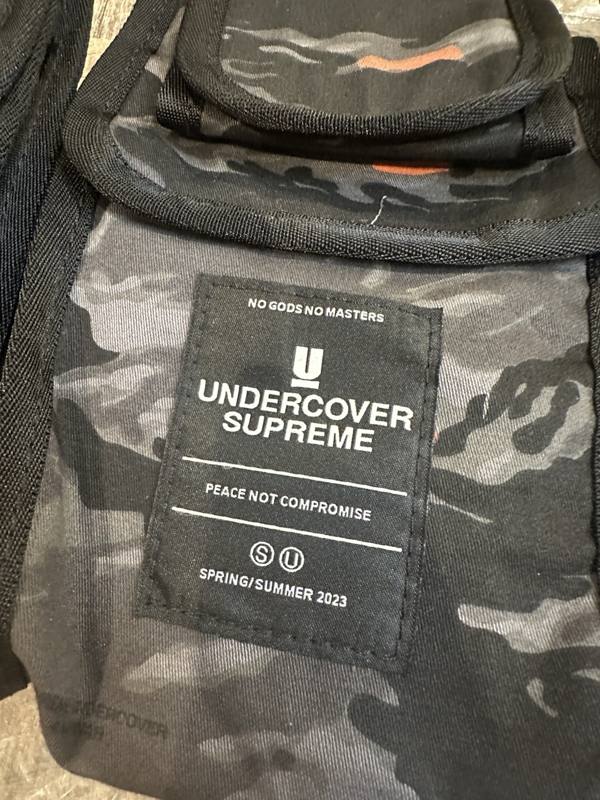Supreme x Undercover Belt Waist Bag SS23 Black Camo Anti War