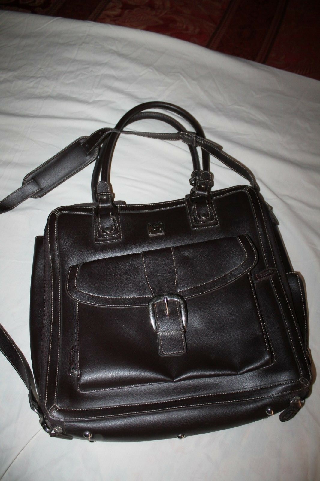 Vituri Brown Briefcase Professional Business Carry/Shoulder Bag