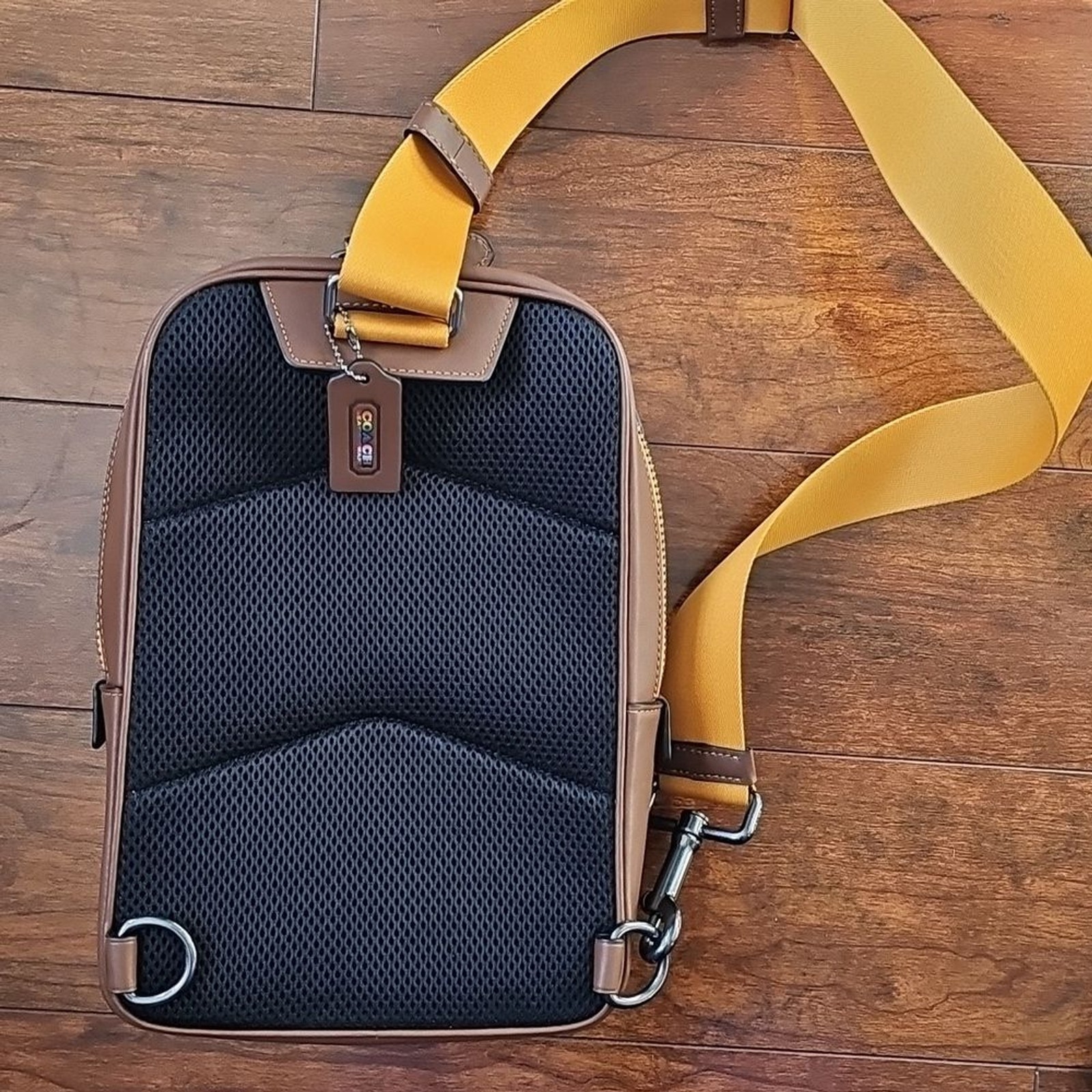 Coach Track Pack In Rainbow Signature Canvas