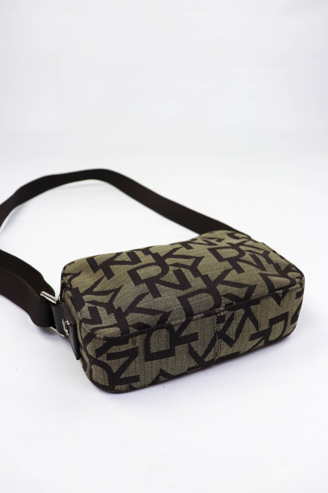 DKNY Donna Karan New York Monogram Brown/Beige Small Crossbody Bag