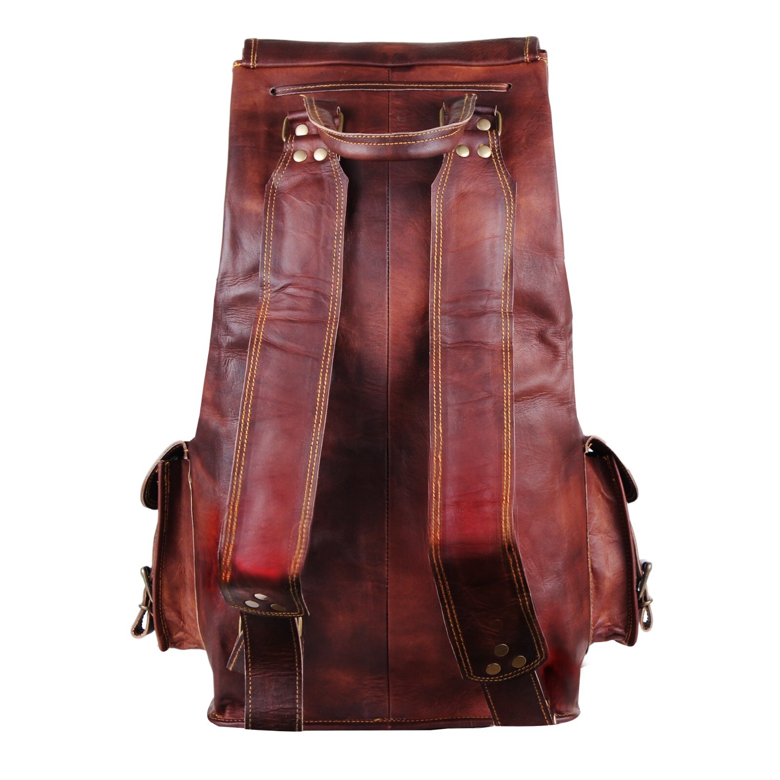 Leather Bag Backpack Rucksack 22 – In Brown Handmade World