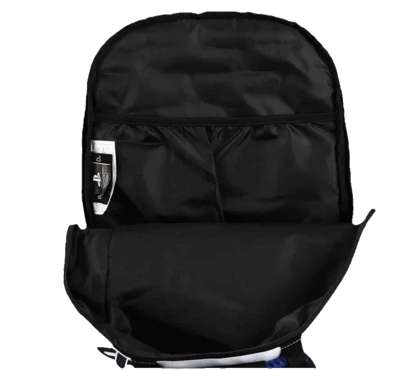 PlayStation Backpack Bioworld Metal Logo Blue Black White Gamer Streetwear Bag