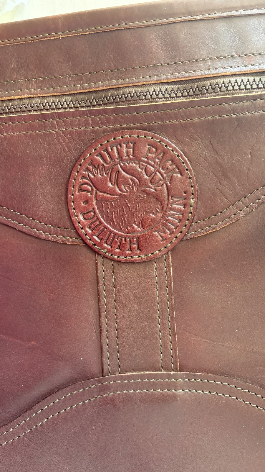 Vintage Duluth Pack Leather Attache Portfolio Folder Professional Pouch Bag Brow
