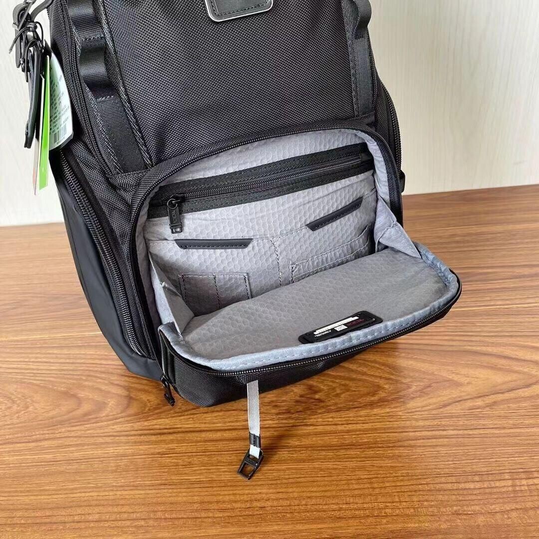 TUMI ALPHA BRAVO SEARCH 232789D Black Backpack Nylon Leather NEW