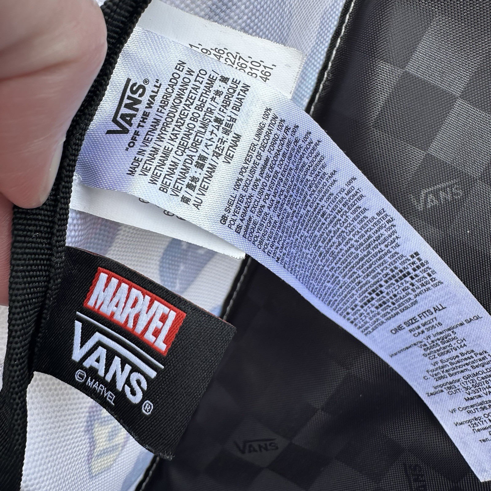 Vans x Marvel Backpack With Superheroes Spiderman Black Panther Hulk Thor – EUC